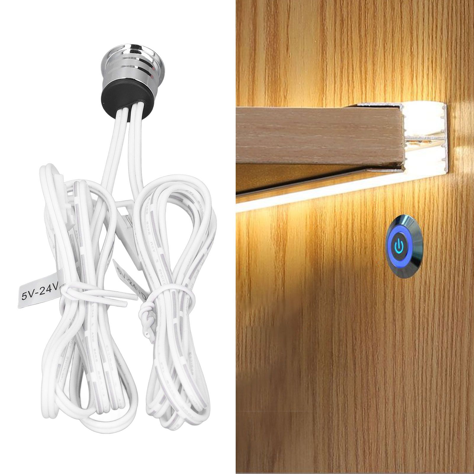 Cabinet Lamp Switch Embedded Installation Touch Light Switch with Blue Light view 12