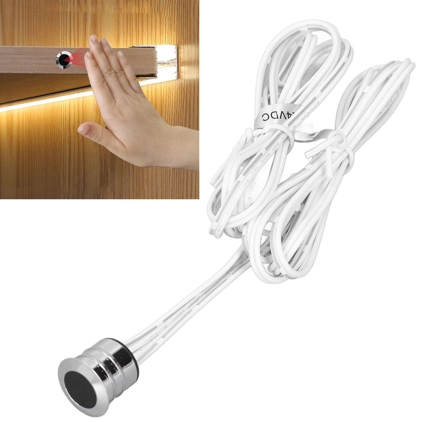 Light Sensor Switches Aluminum Alloy LED Hand Sweep Switch Wardrobe Hanging view 11