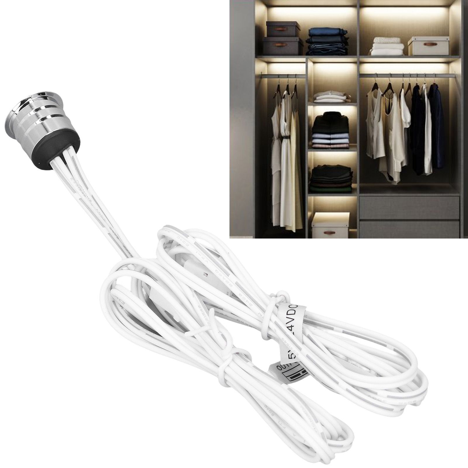 Light Sensor Switches Aluminum Alloy LED Hand Sweep Switch Wardrobe Hanging view 12