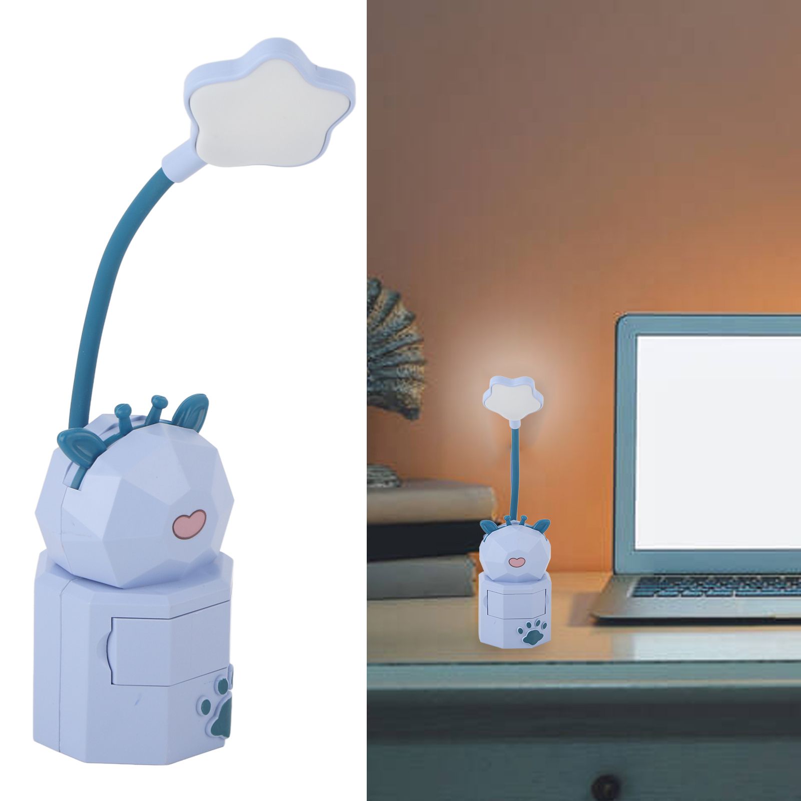 Kids Reading Light Cute Design USB Charging Warm Light 360 Degrees Gooseneck view 11