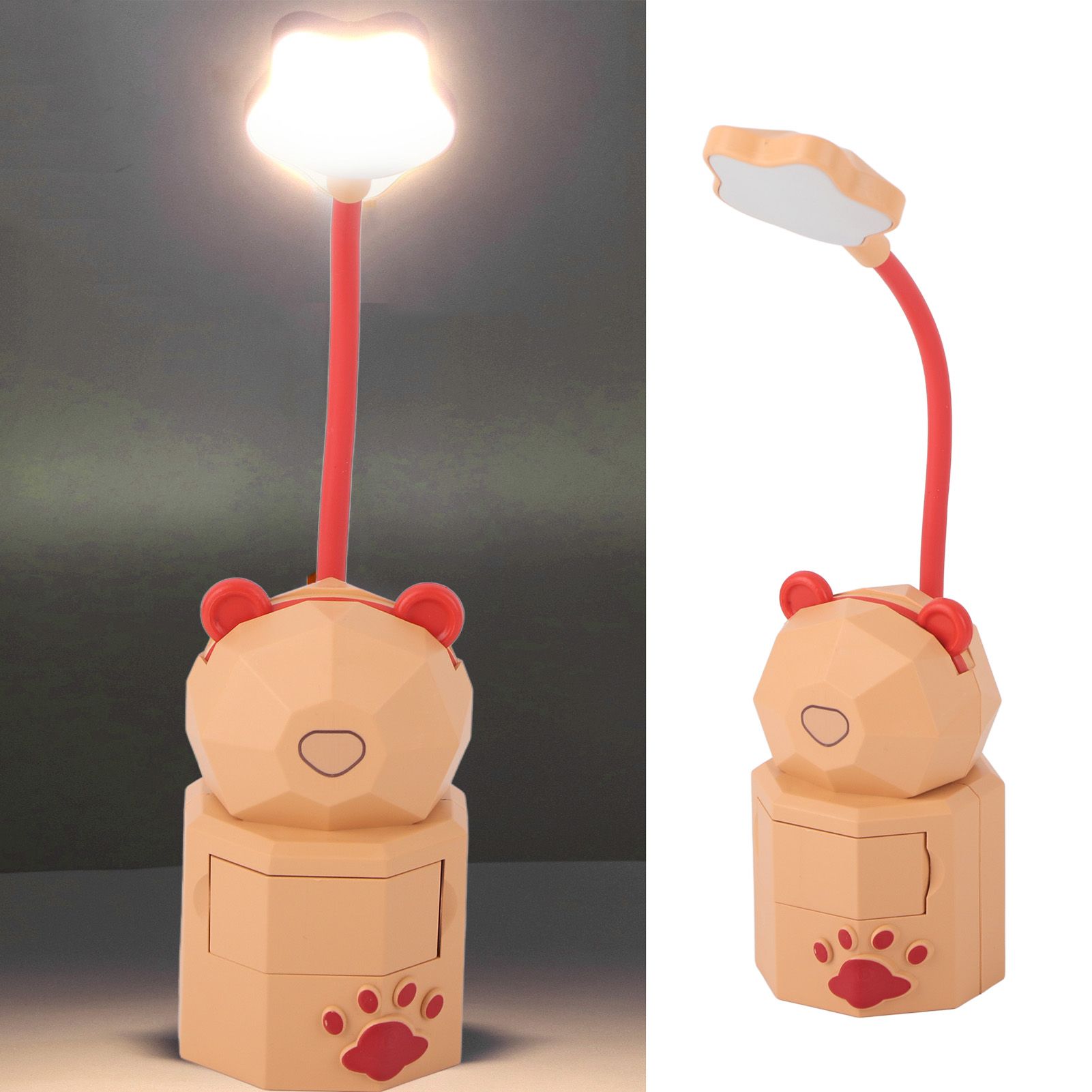 LED Cartoon Desk Lamp Eye Protection Reading Night Light USB Charging Table view 11