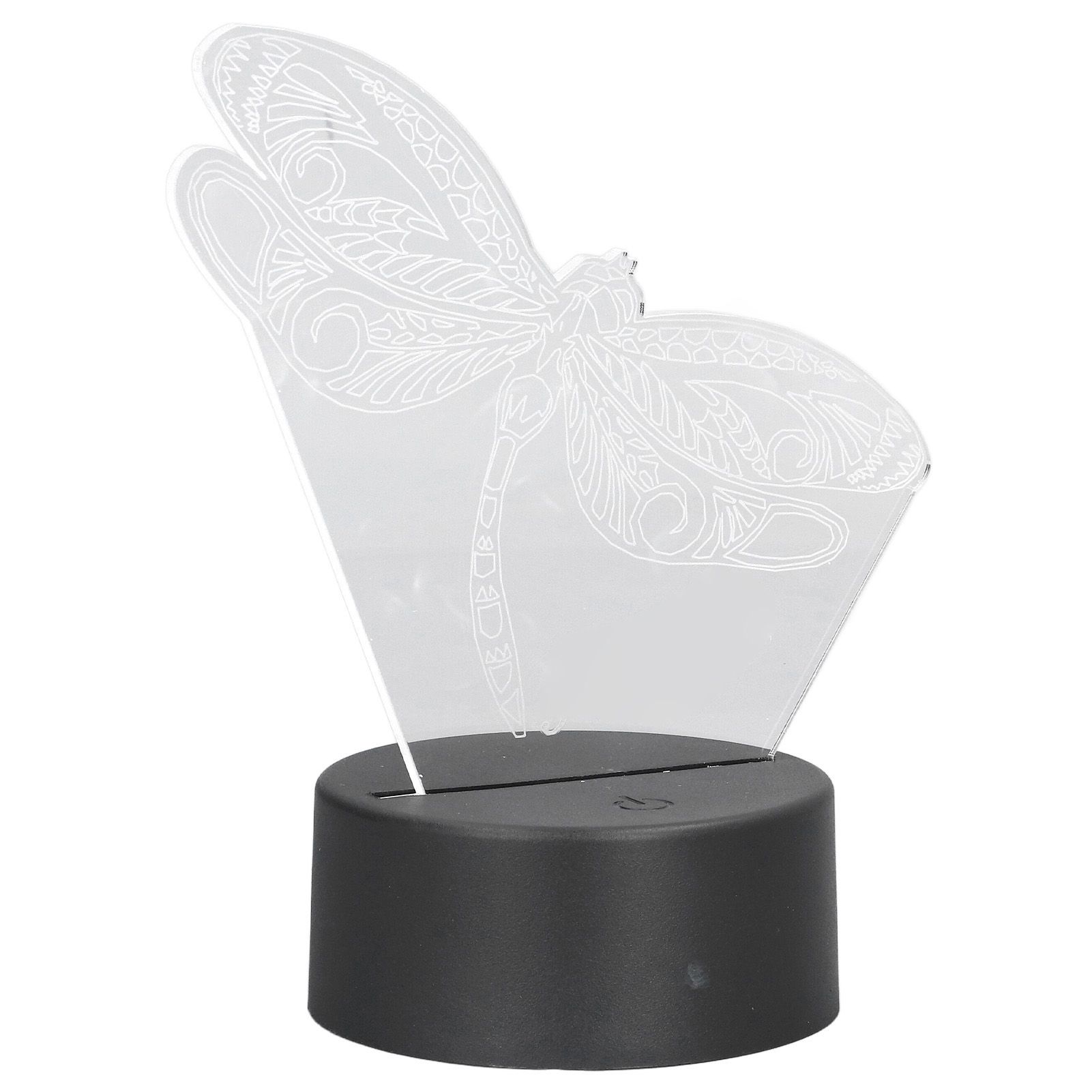 Dragonfly Pattern 3D Light 7 Color Changing LED Night Light USB Battery view 3
