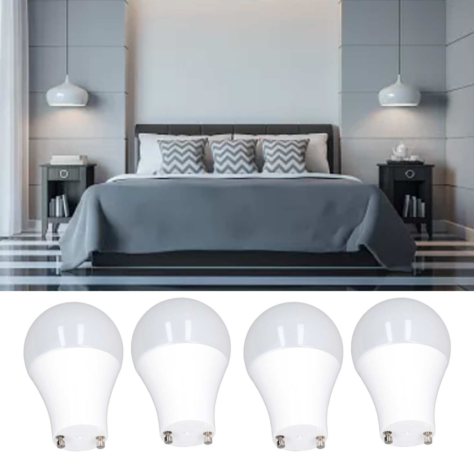 4PCS GU24 Light Bulb High Brightness Energy Saving LED A19 Light Bulb for view 12