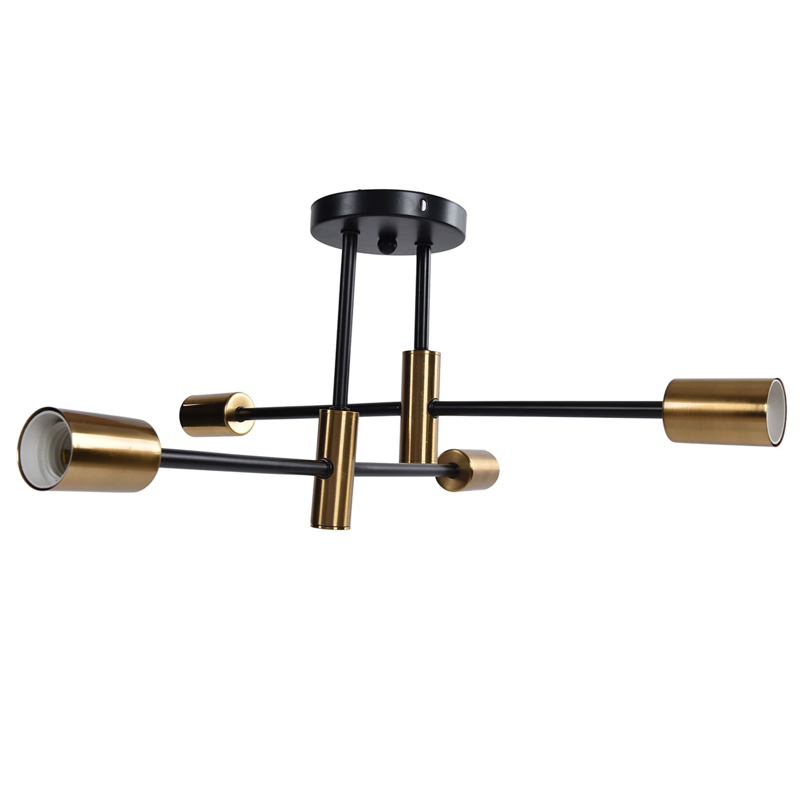 4 Light Ceiling Mount Lamp 360° Rotation Adjustable Wrought Iron Ceiling Light view 3