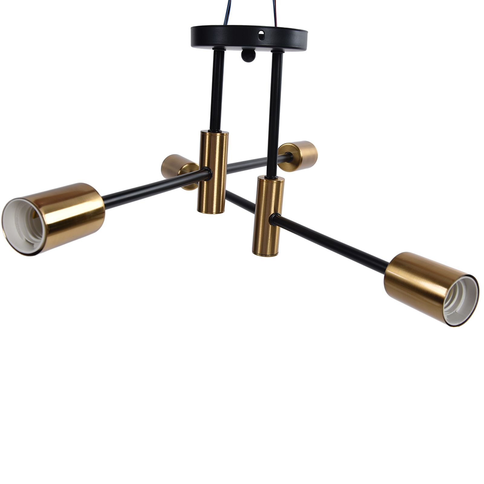 4 Light Ceiling Mount Lamp 360° Rotation Adjustable Wrought Iron Ceiling Light view 4