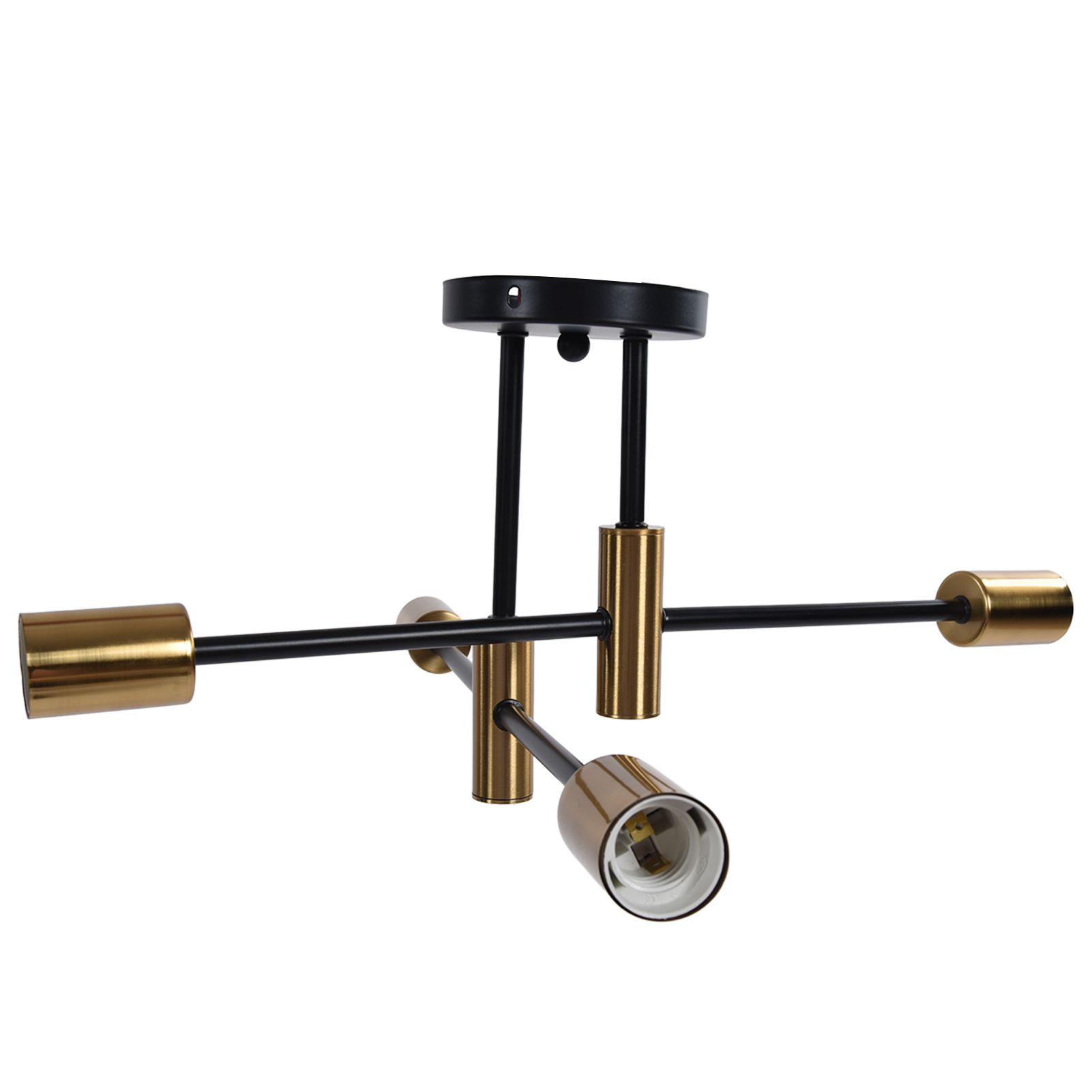 4 Light Ceiling Mount Lamp 360° Rotation Adjustable Wrought Iron Ceiling Light view 5