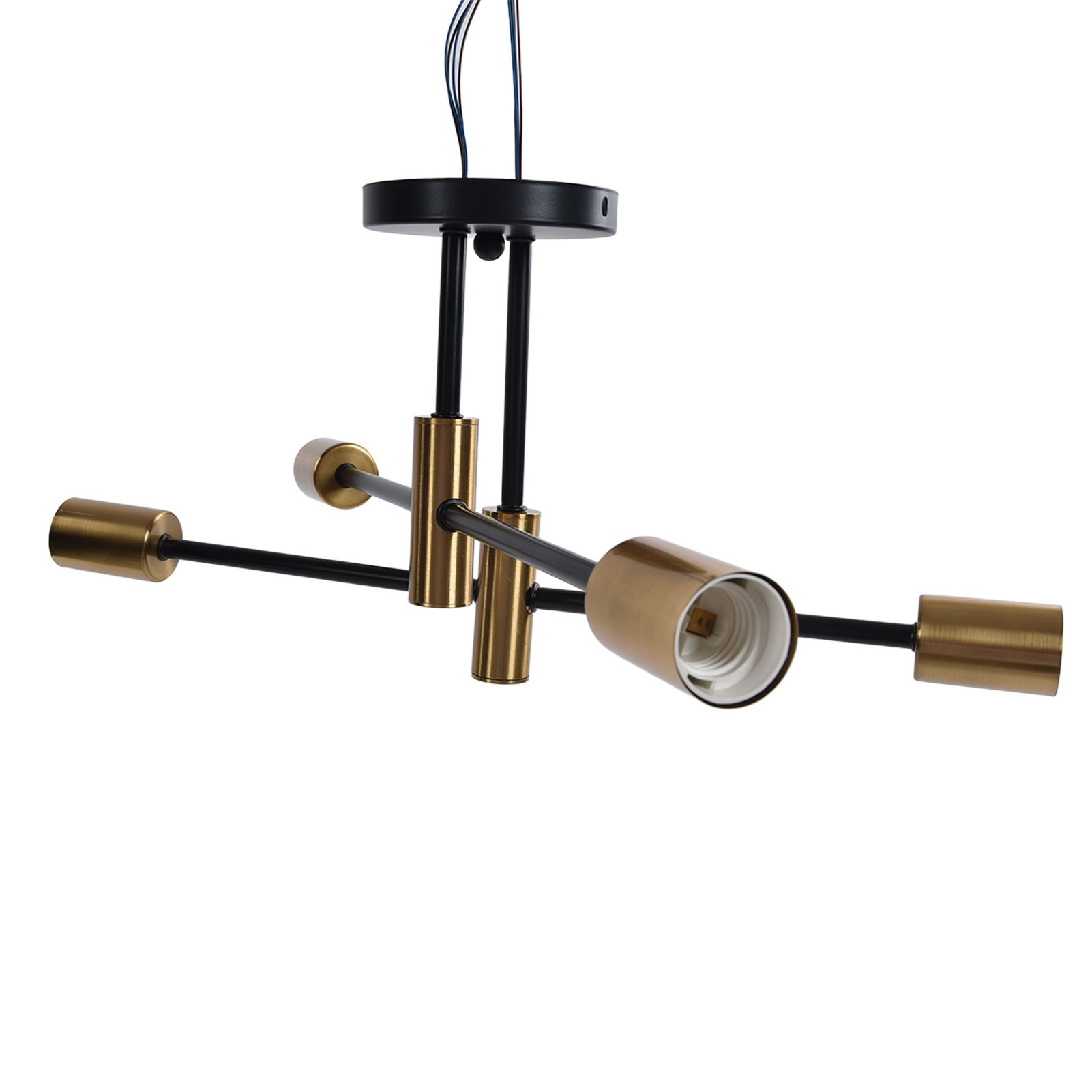 4 Light Ceiling Mount Lamp 360° Rotation Adjustable Wrought Iron Ceiling Light view 7