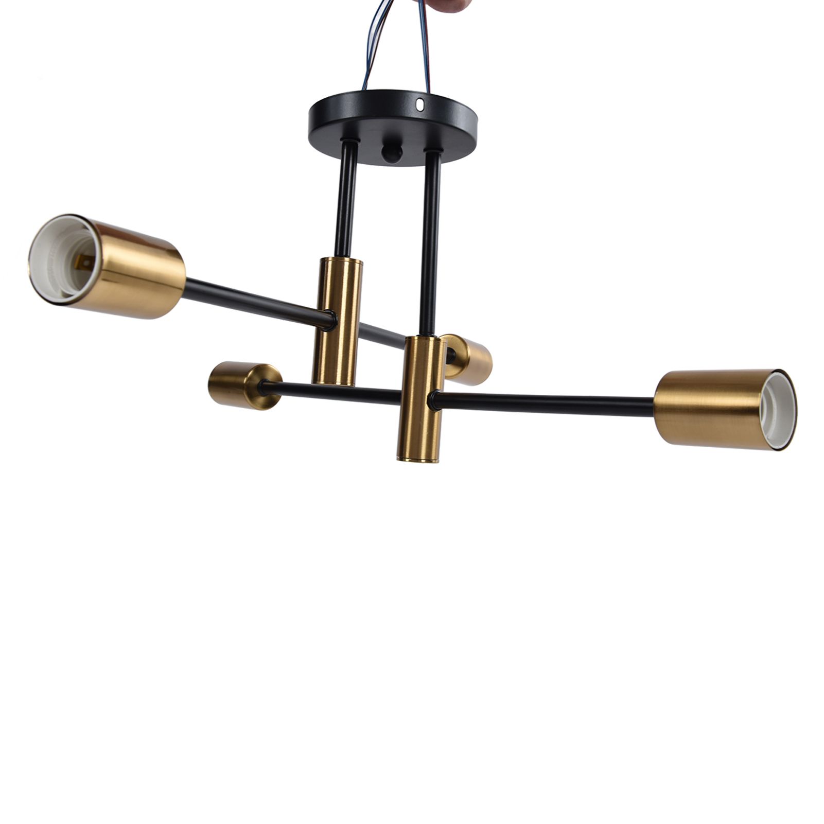 4 Light Ceiling Mount Lamp 360° Rotation Adjustable Wrought Iron Ceiling Light view 8