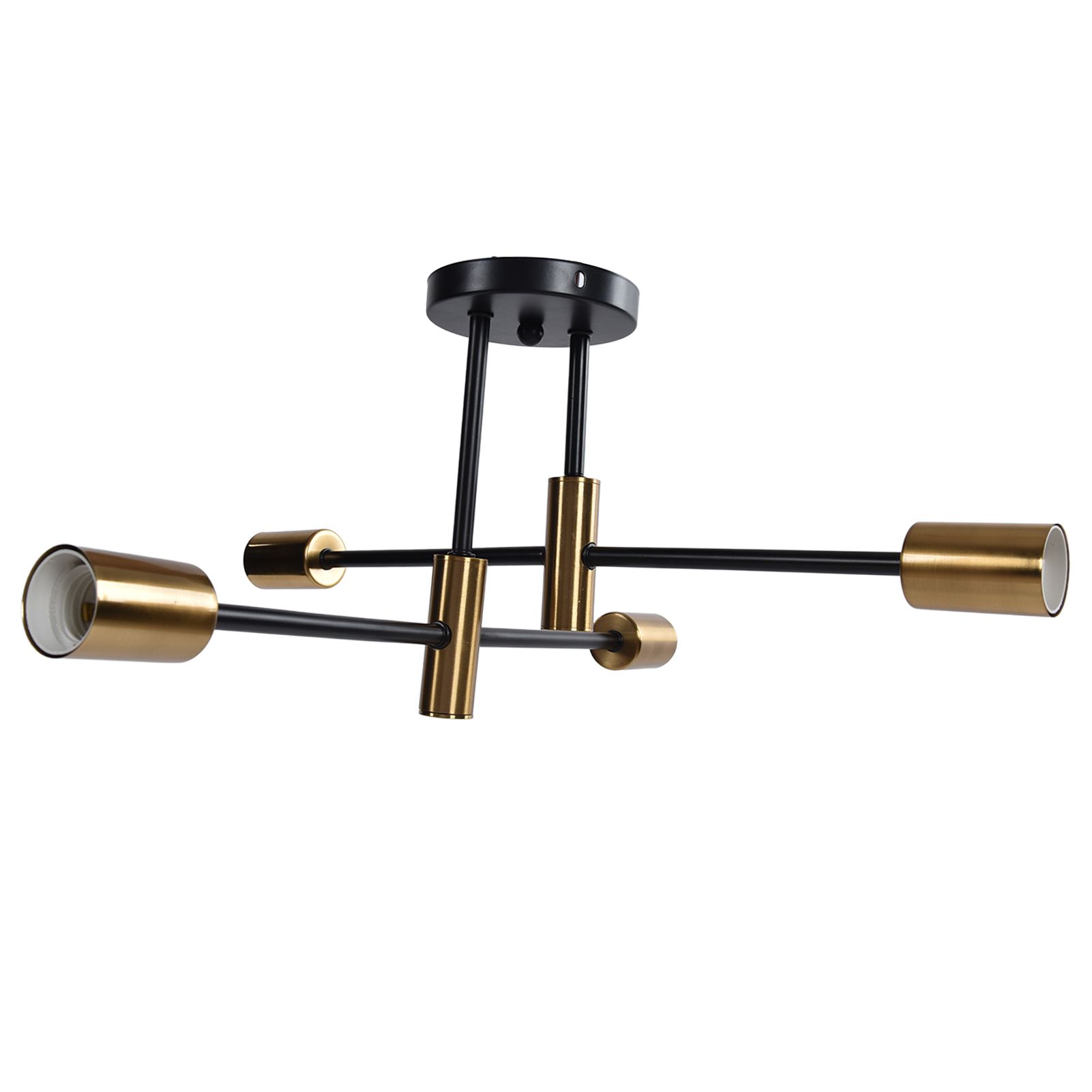 4 Light Ceiling Mount Lamp 360° Rotation Adjustable Wrought Iron Ceiling Light view 10