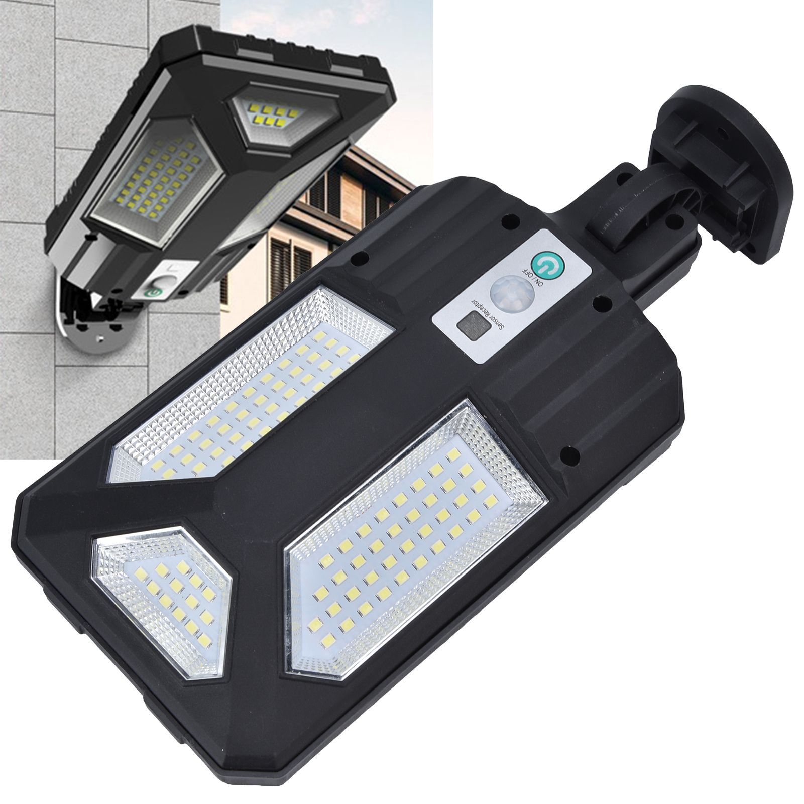 Solar Wall Light IP65 Waterproof 87LED 2400MAH Battery 3000LM Motion Sensor view 11
