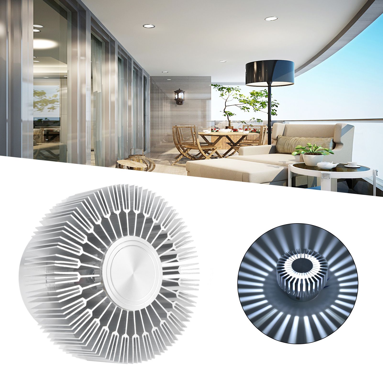 Ceiling Light 3W LED Sun Shaped Ceiling Astigmatism Light Bar Corridor Porch view 12