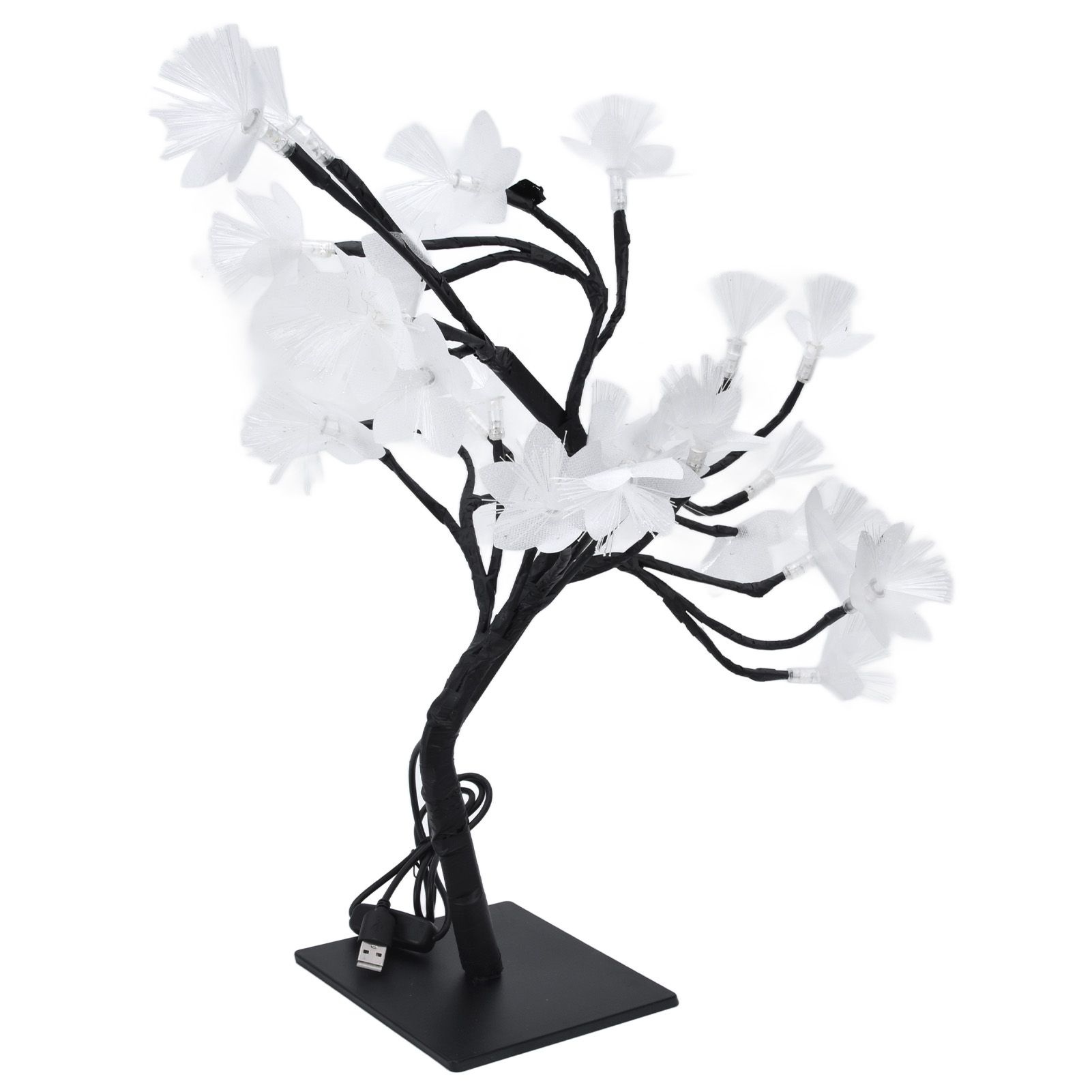 24LED Fiber Optic Tree Lamp USB Powered Simulation Flower Light for Household view 8