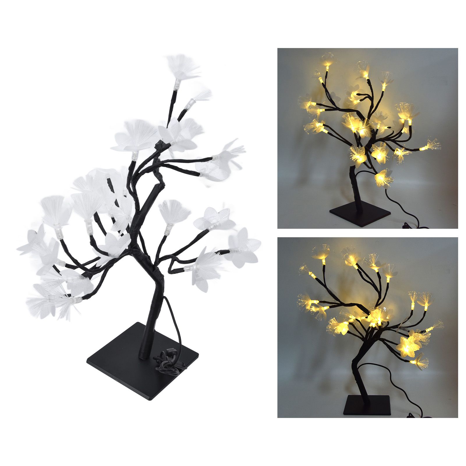 24LED Fiber Optic Tree Lamp USB Powered Simulation Flower Light for Household view 9
