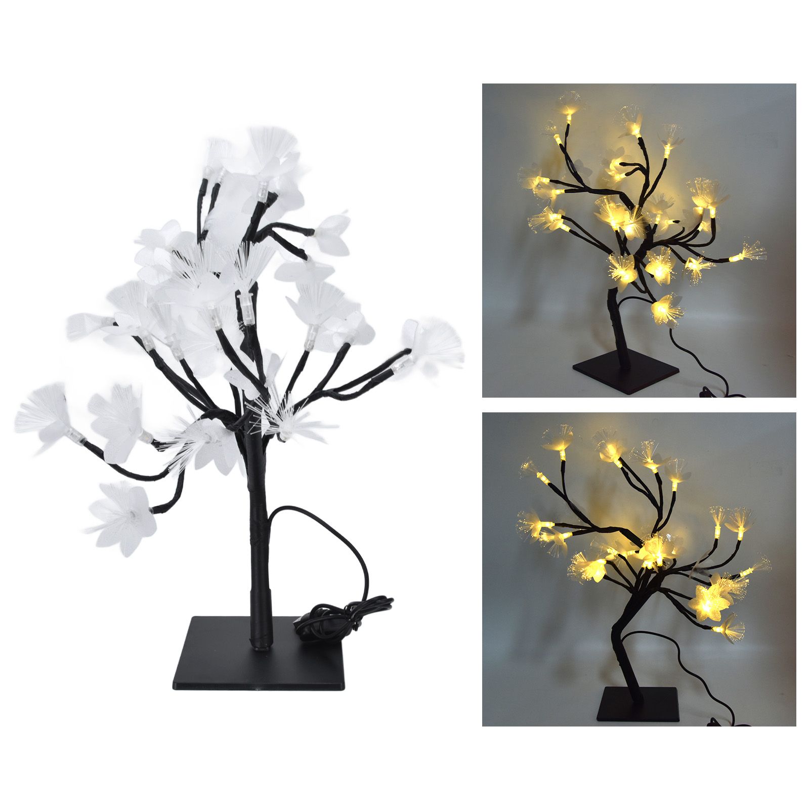 24LED Fiber Optic Tree Lamp USB Powered Simulation Flower Light for Household view 10