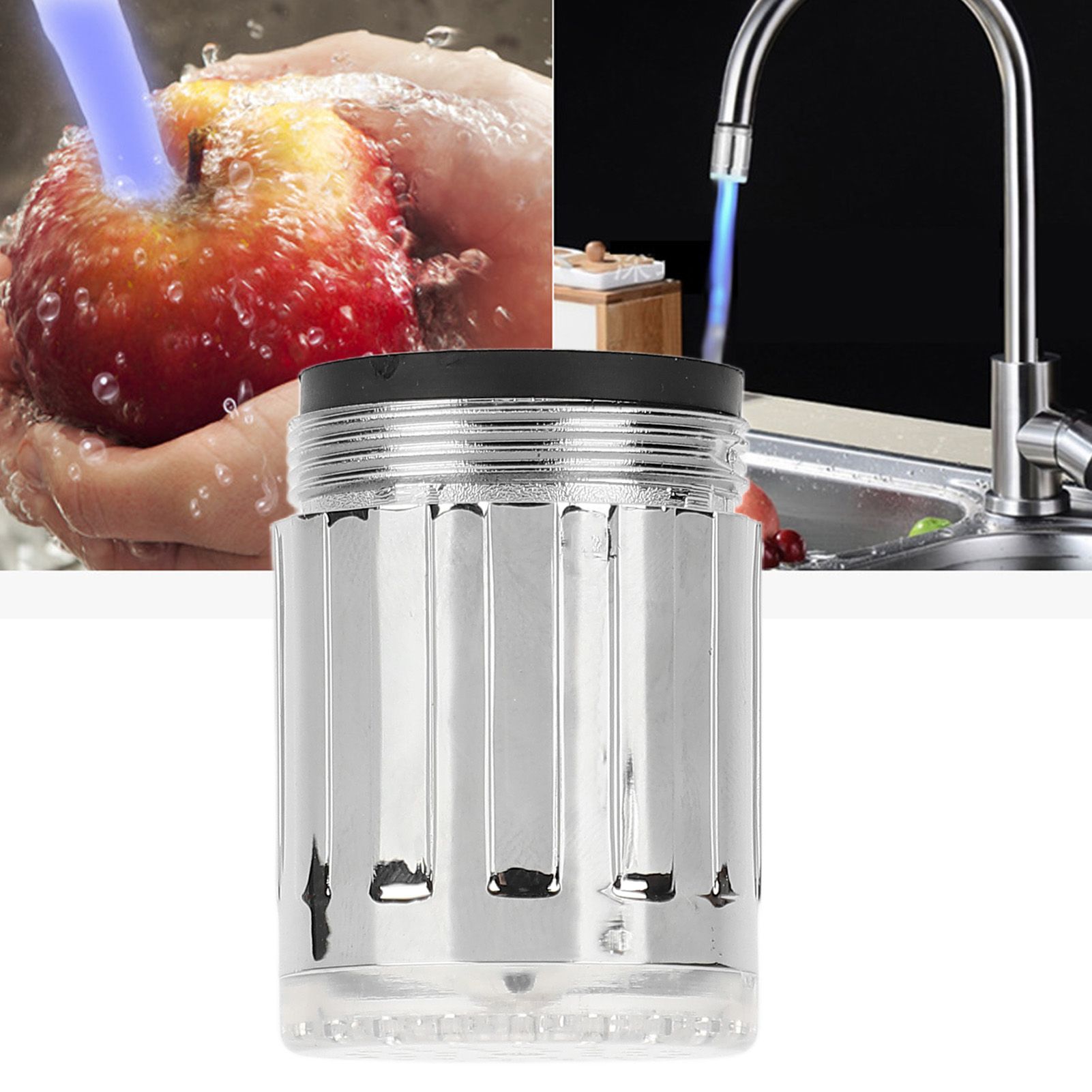LED Water Faucet 3 Colors Changing RGB Temperature Control Multifunctional view 12