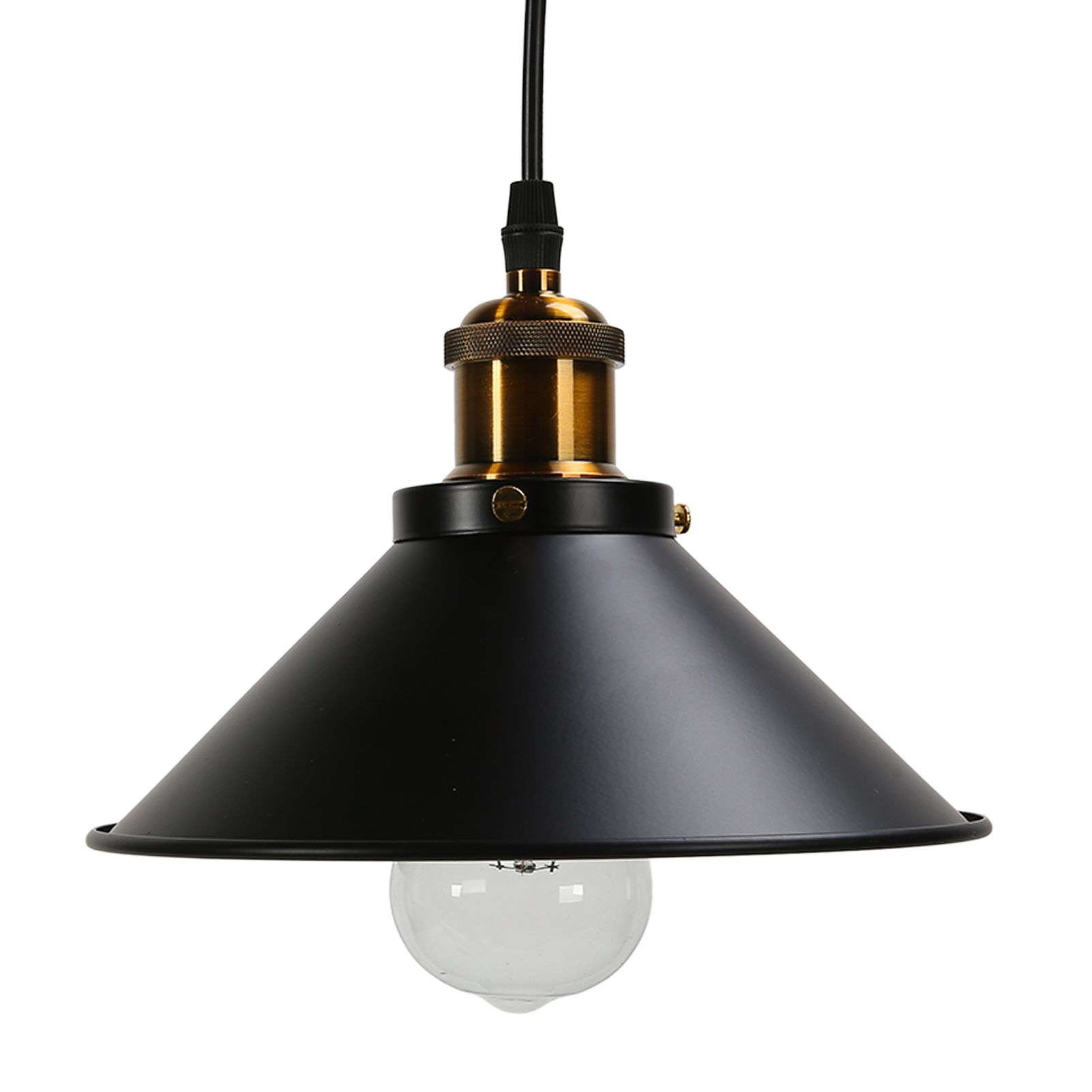 Wrought Iron Ceiling Lamp Simple Retro Industrial Style E27 Black Metal Cage view 8