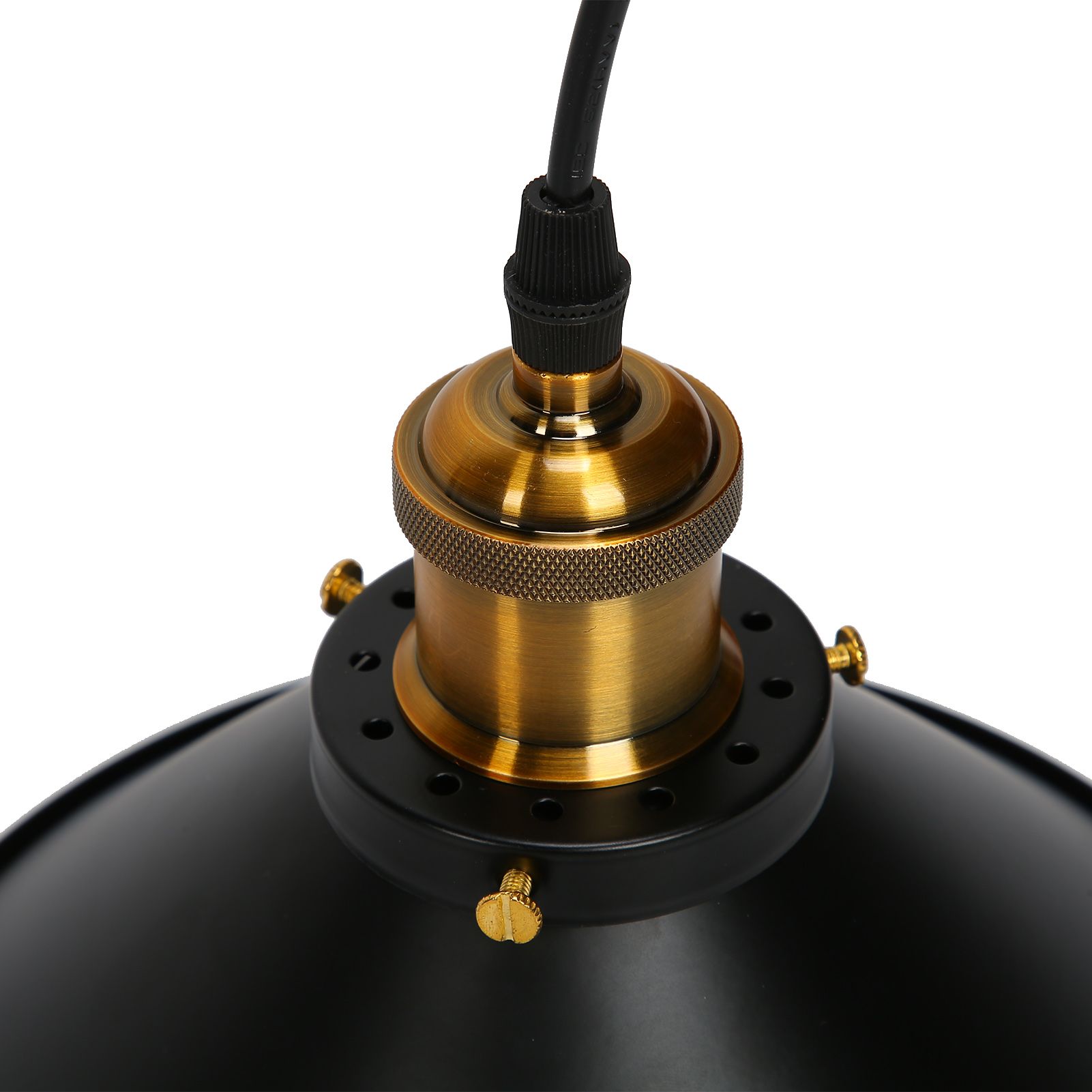 Wrought Iron Ceiling Lamp Simple Retro Industrial Style E27 Black Metal Cage view 15