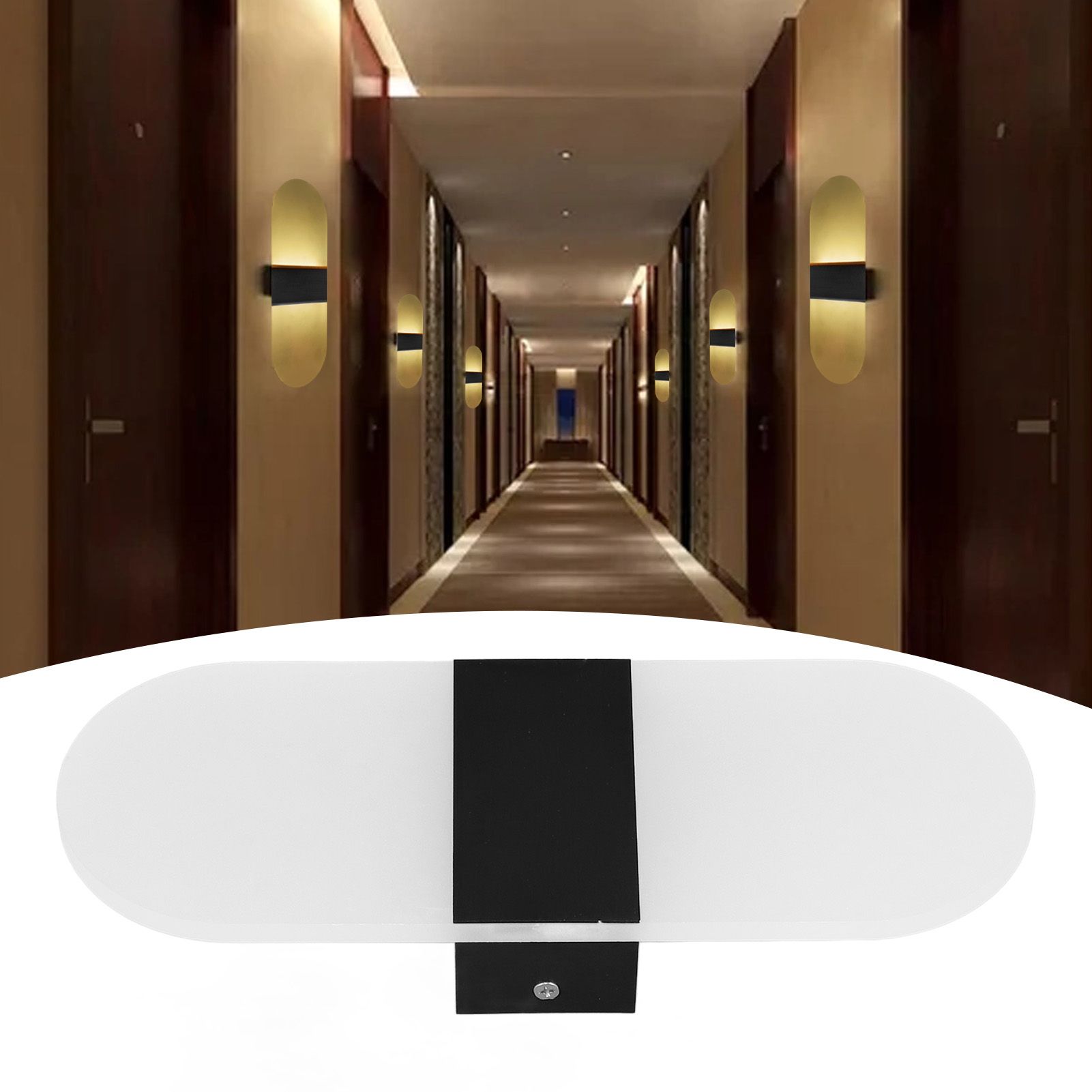LED Wall Light Acrylic 360° Up Down 6W Warm Modern Wall Lamp for Hallway view 11