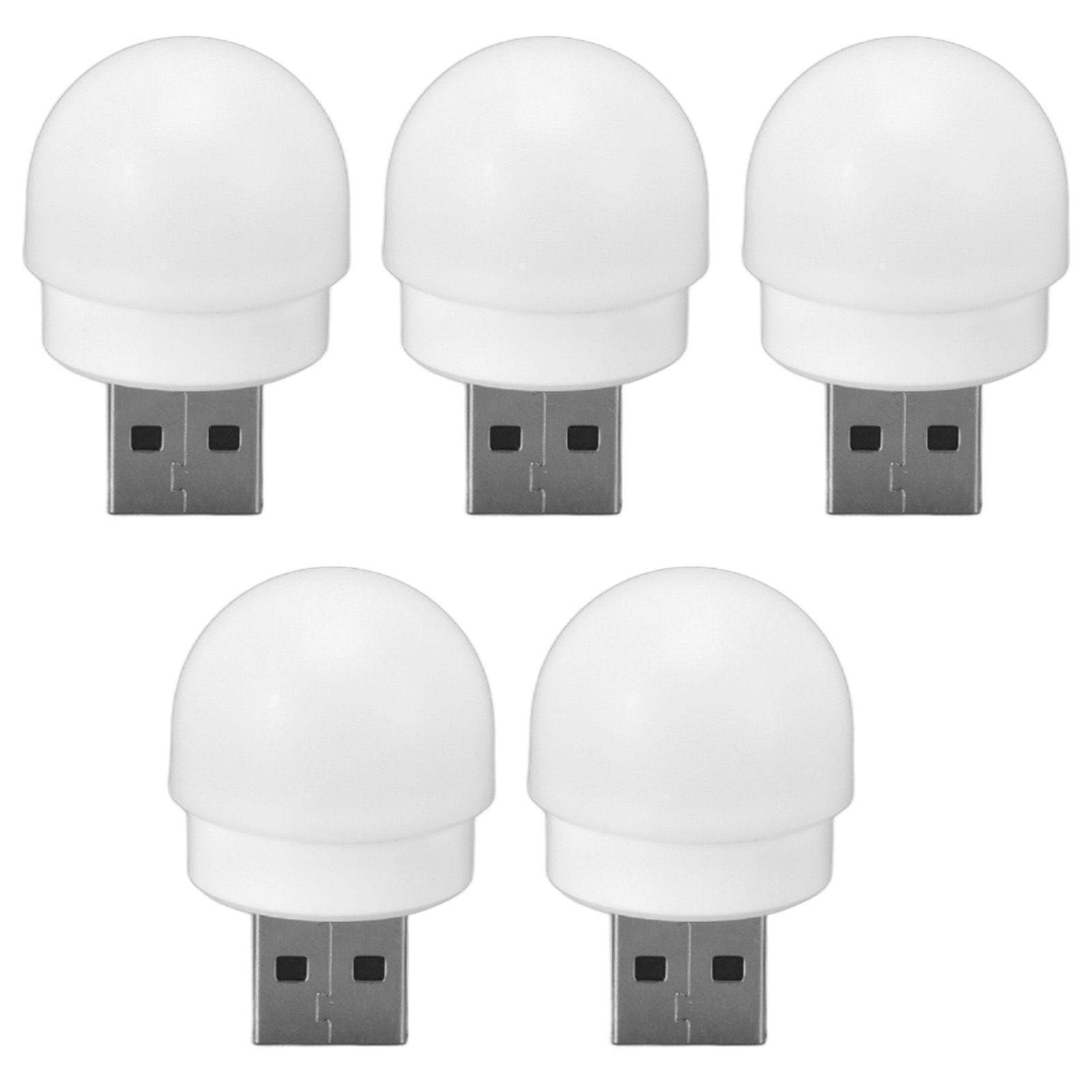 5pcs USB Night Lights Plug In Energy Saving Eye Protection Mini LED Bulb for