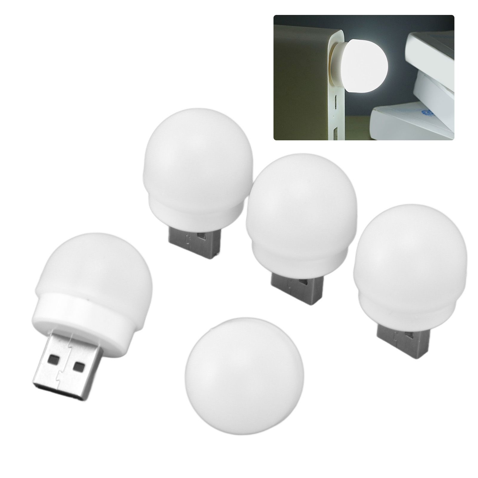5pcs USB Night Lights Plug In Energy Saving Eye Protection Mini LED Bulb for view 12