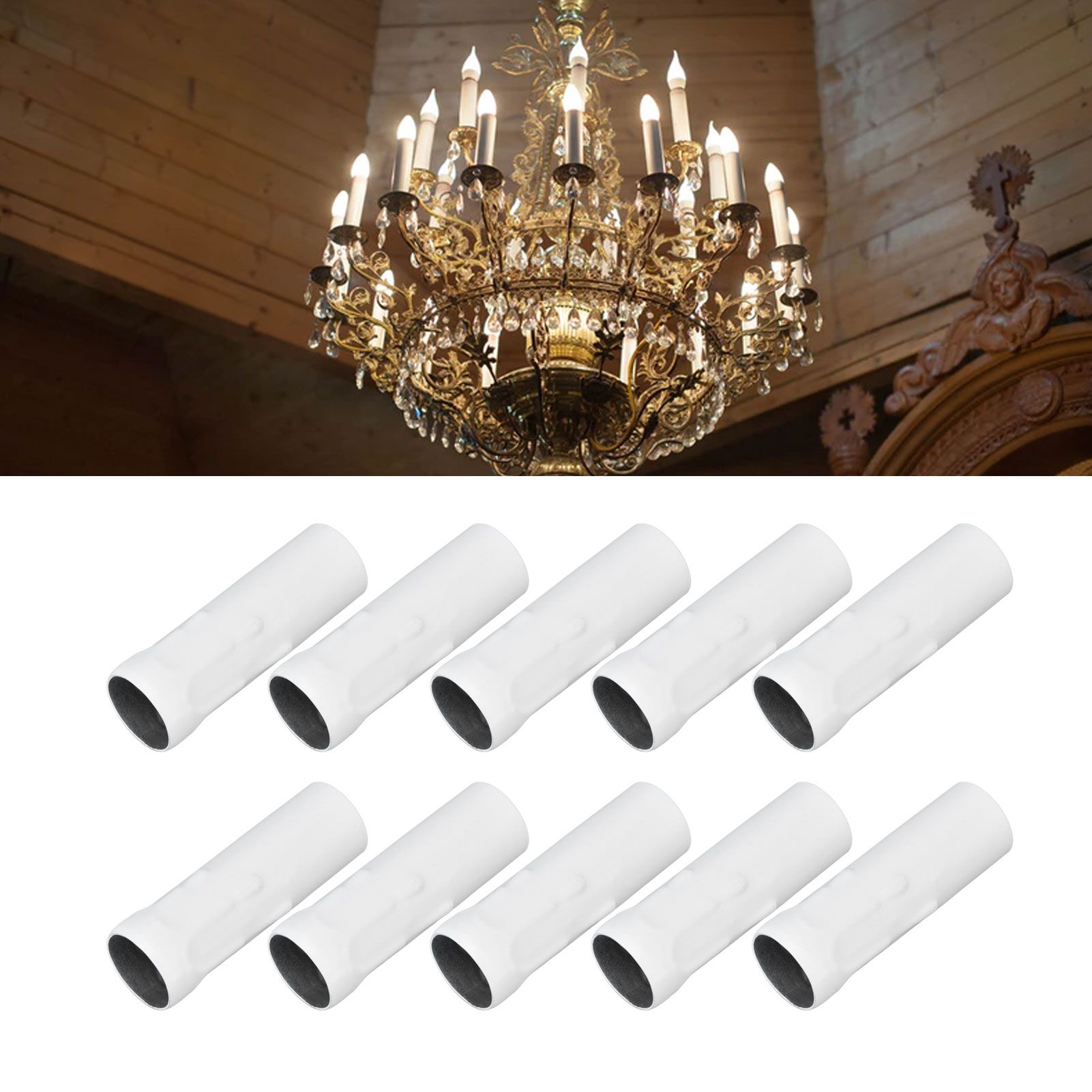 10Pcs E14 Metal Tube for Candle Lamp Holder Lamp Base Lighting Accessories view 12