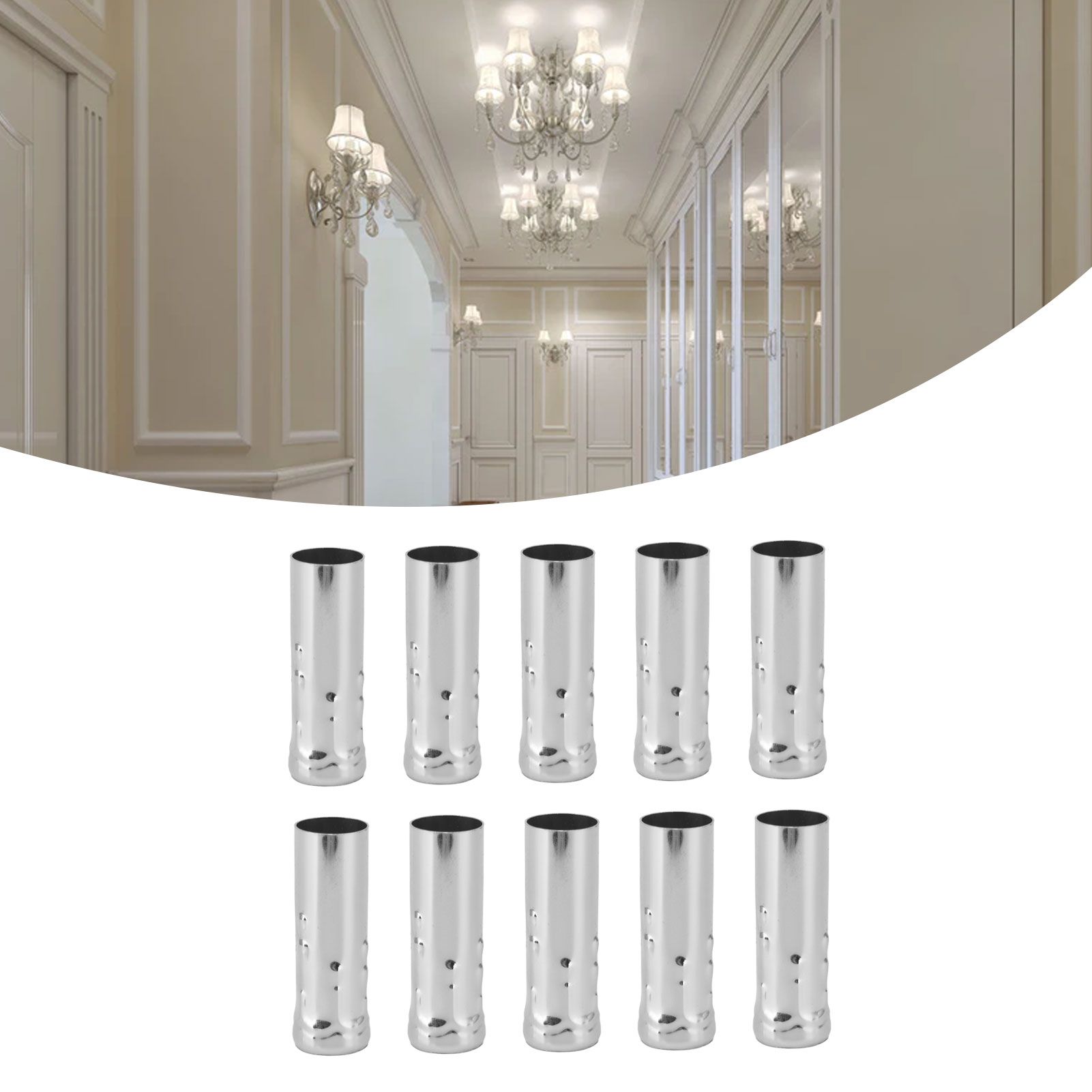 10Pcs E14 Metal Tube for Candle Lamp Holder Lamp Base Lighting Accessories view 11