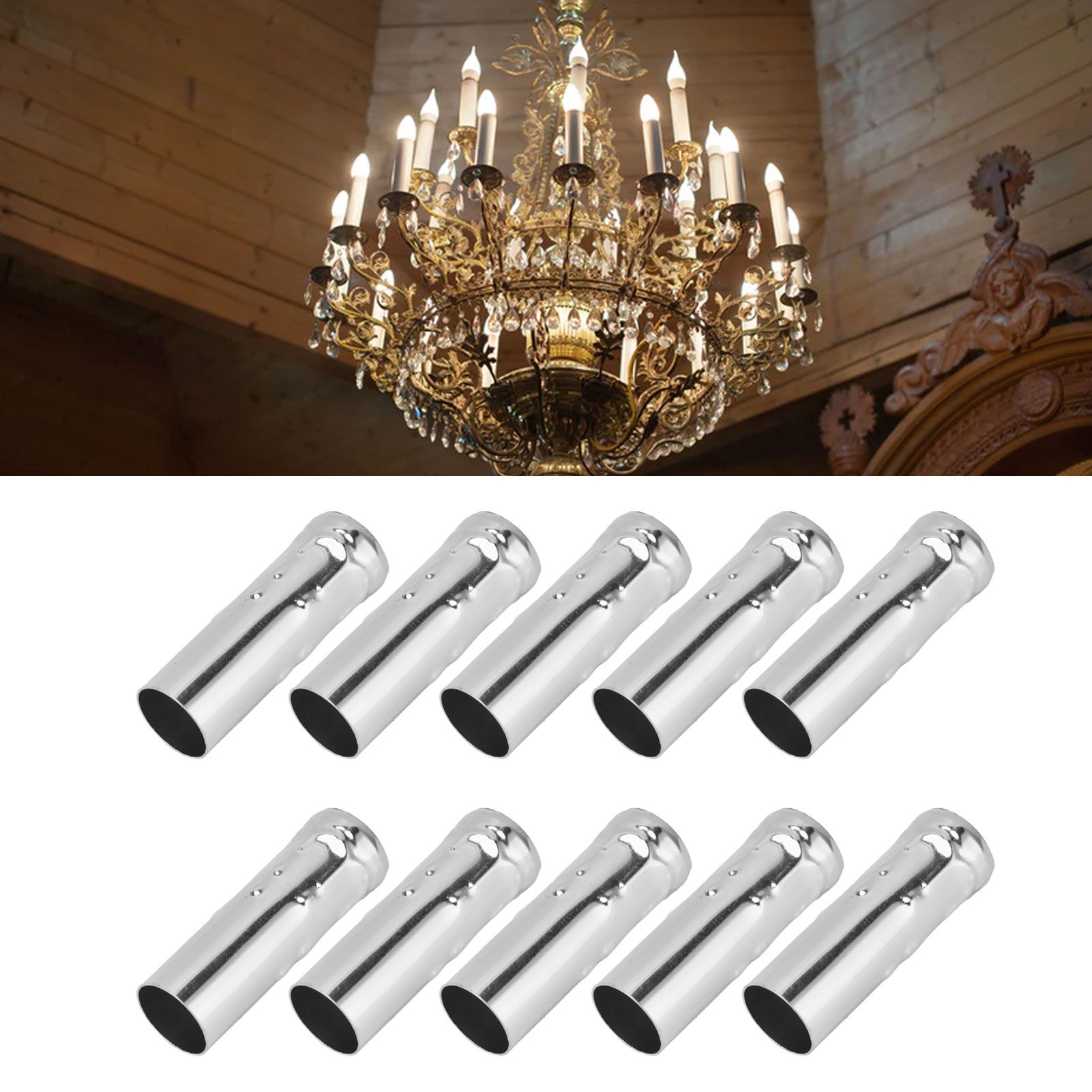 10Pcs E14 Metal Tube for Candle Lamp Holder Lamp Base Lighting Accessories view 12