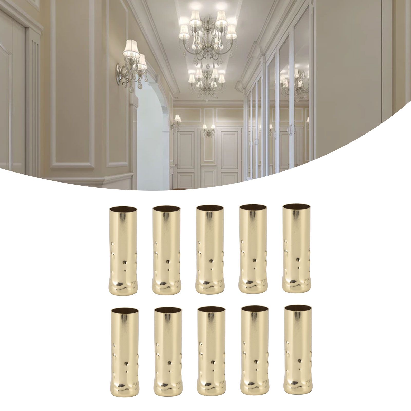 10Pcs E14 Metal Tube for Candle Lamp Holder Lamp Base Lighting Accessories view 11