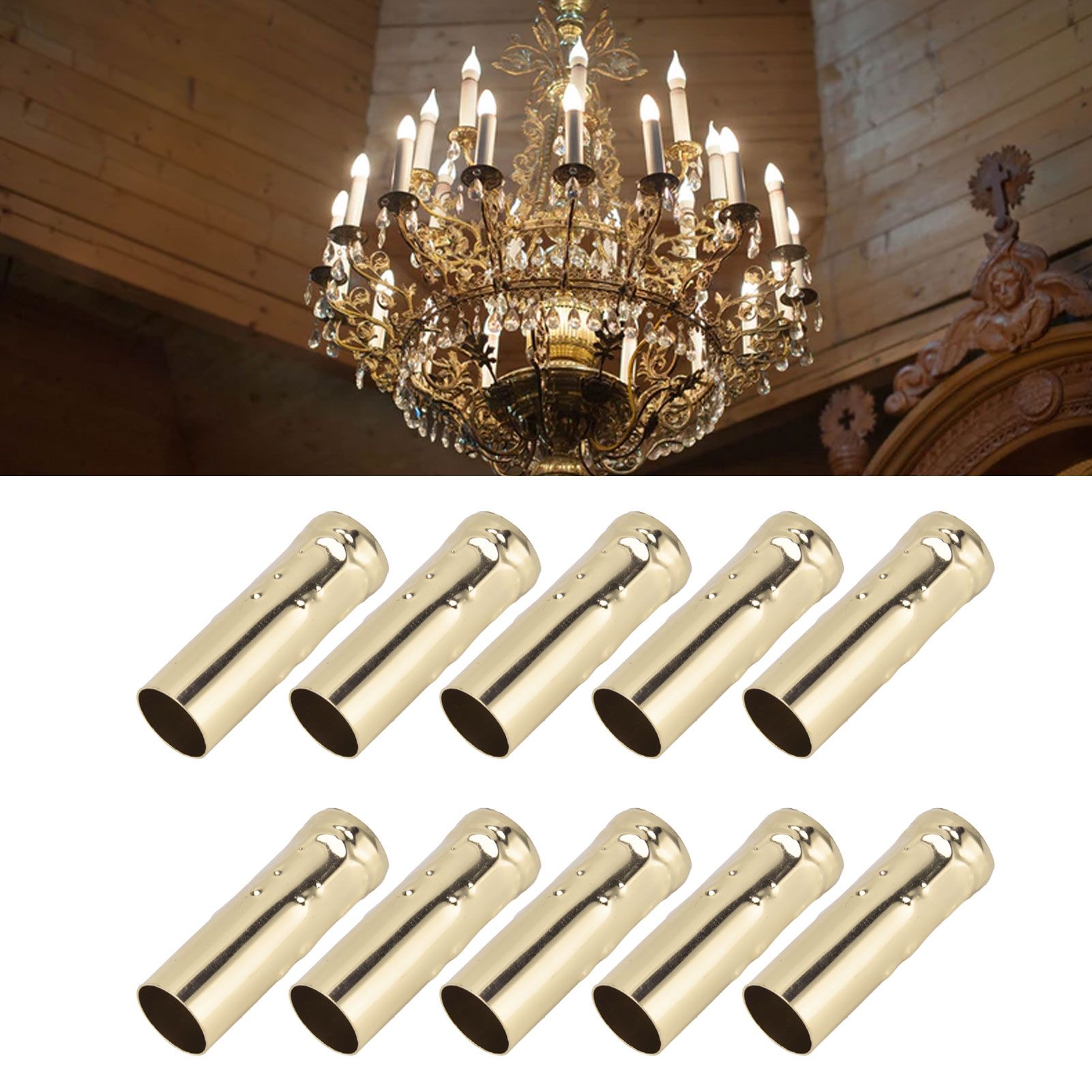 10Pcs E14 Metal Tube for Candle Lamp Holder Lamp Base Lighting Accessories view 12