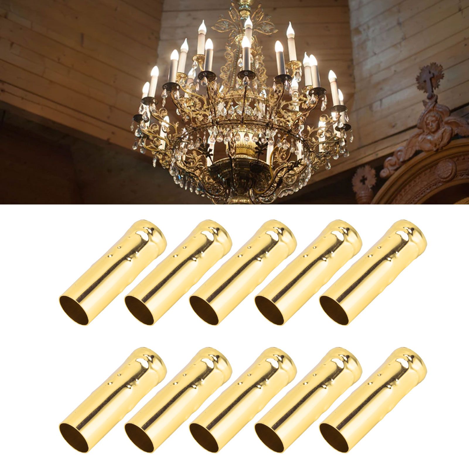 10Pcs E14 Metal Tube for Candle Lamp Holder Lamp Base Lighting Accessories view 12