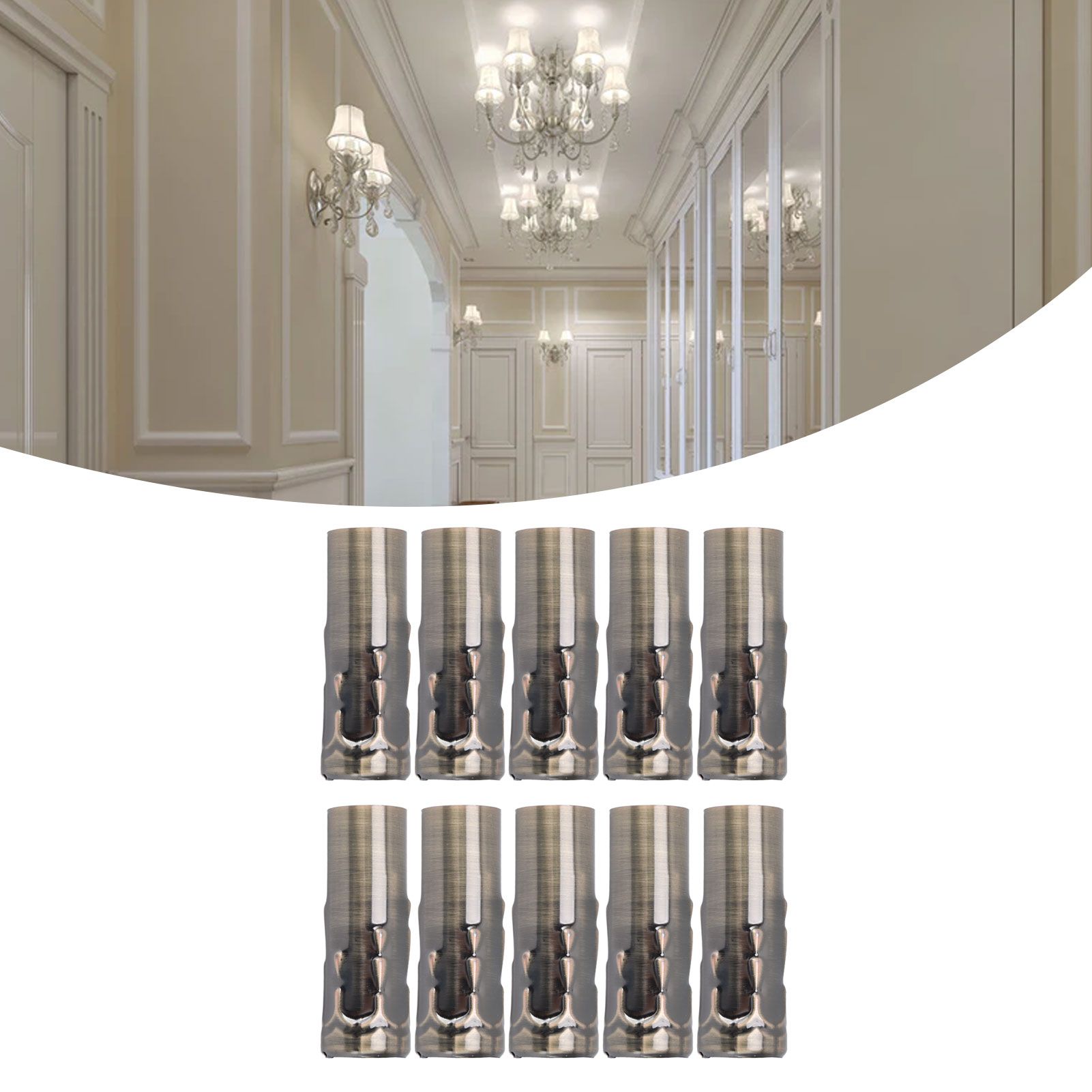 10Pcs E14 Metal Tube for Candle Lamp Holder Lamp Base Lighting Accessories view 11