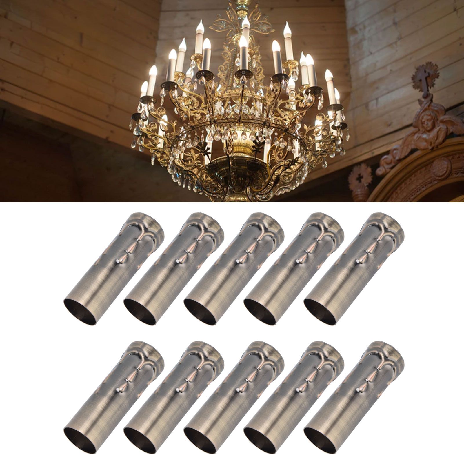 10Pcs E14 Metal Tube for Candle Lamp Holder Lamp Base Lighting Accessories view 12