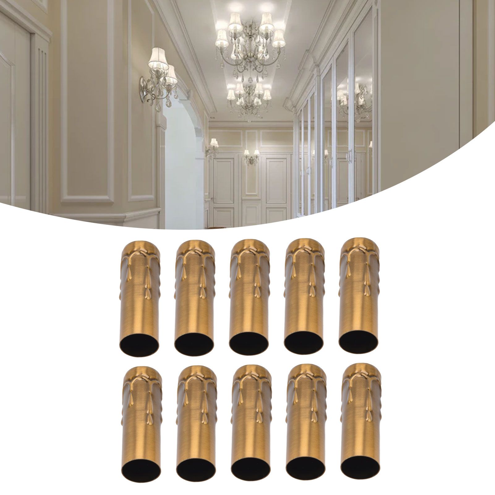 10Pcs E14 Metal Tube for Candle Lamp Holder Lamp Base Lighting Accessories view 11