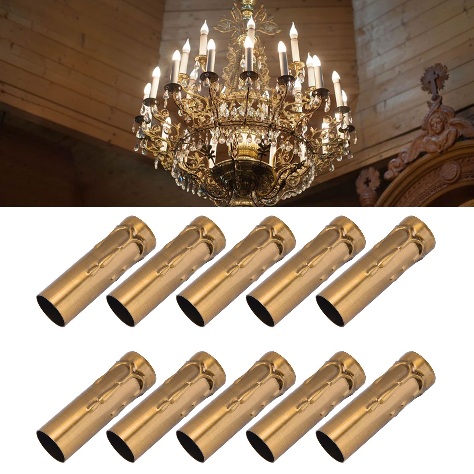 10Pcs E14 Metal Tube for Candle Lamp Holder Lamp Base Lighting Accessories view 12