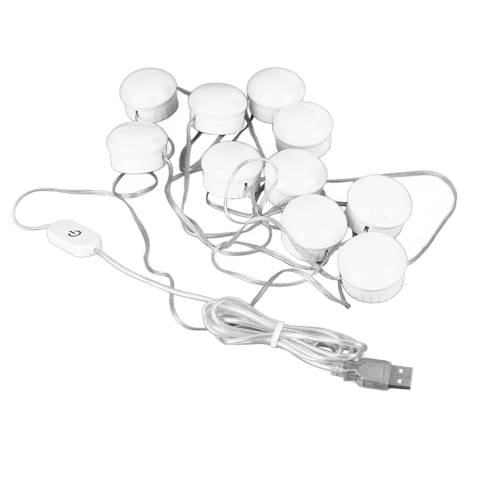 LED Mirror Light 5 Level Brightness Adjustment Touch Switch 10 Bulbs White view 4
