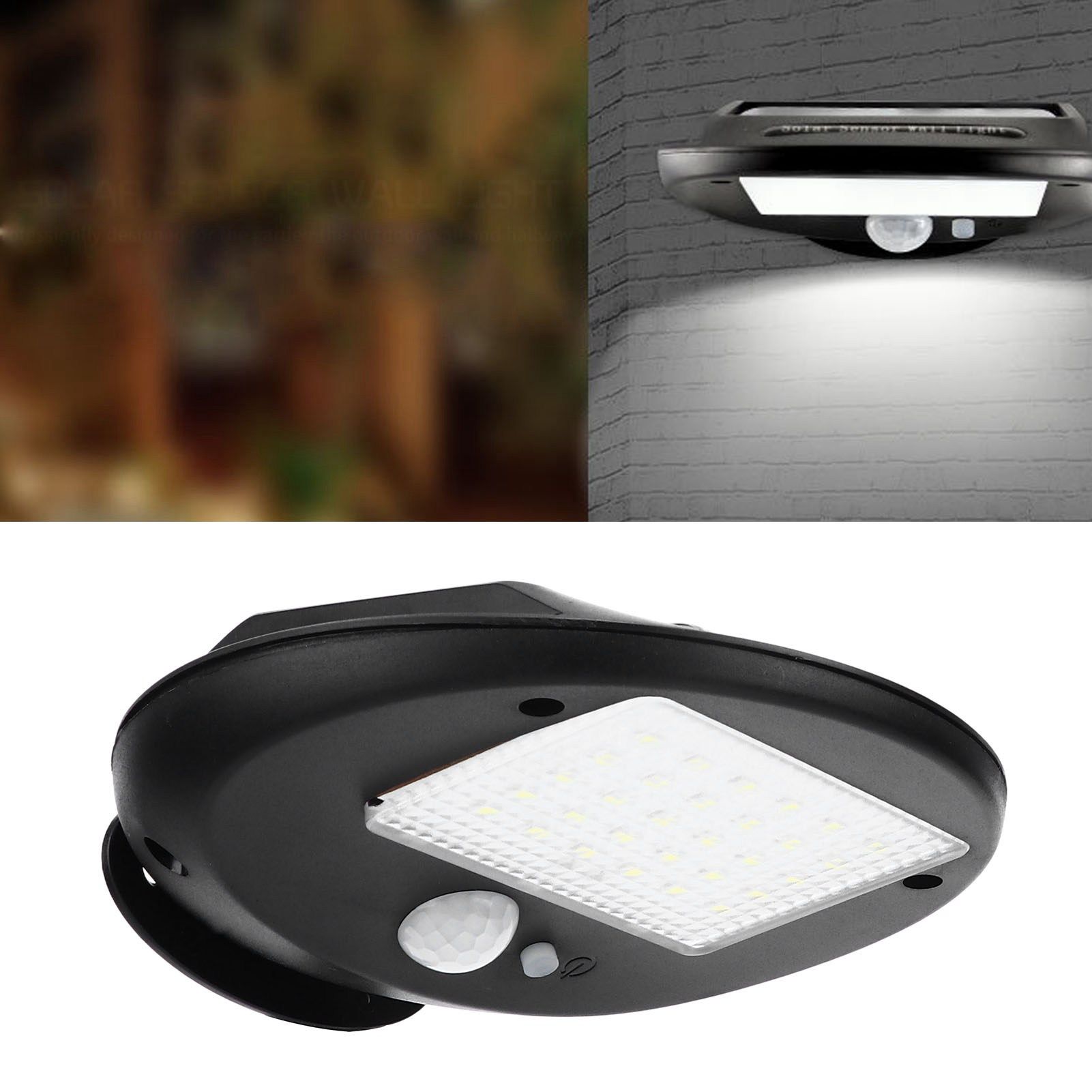 Solar Wall Lamp Sensitive Motion Sensor Weather Resistant Outdoor LED Solar view 11