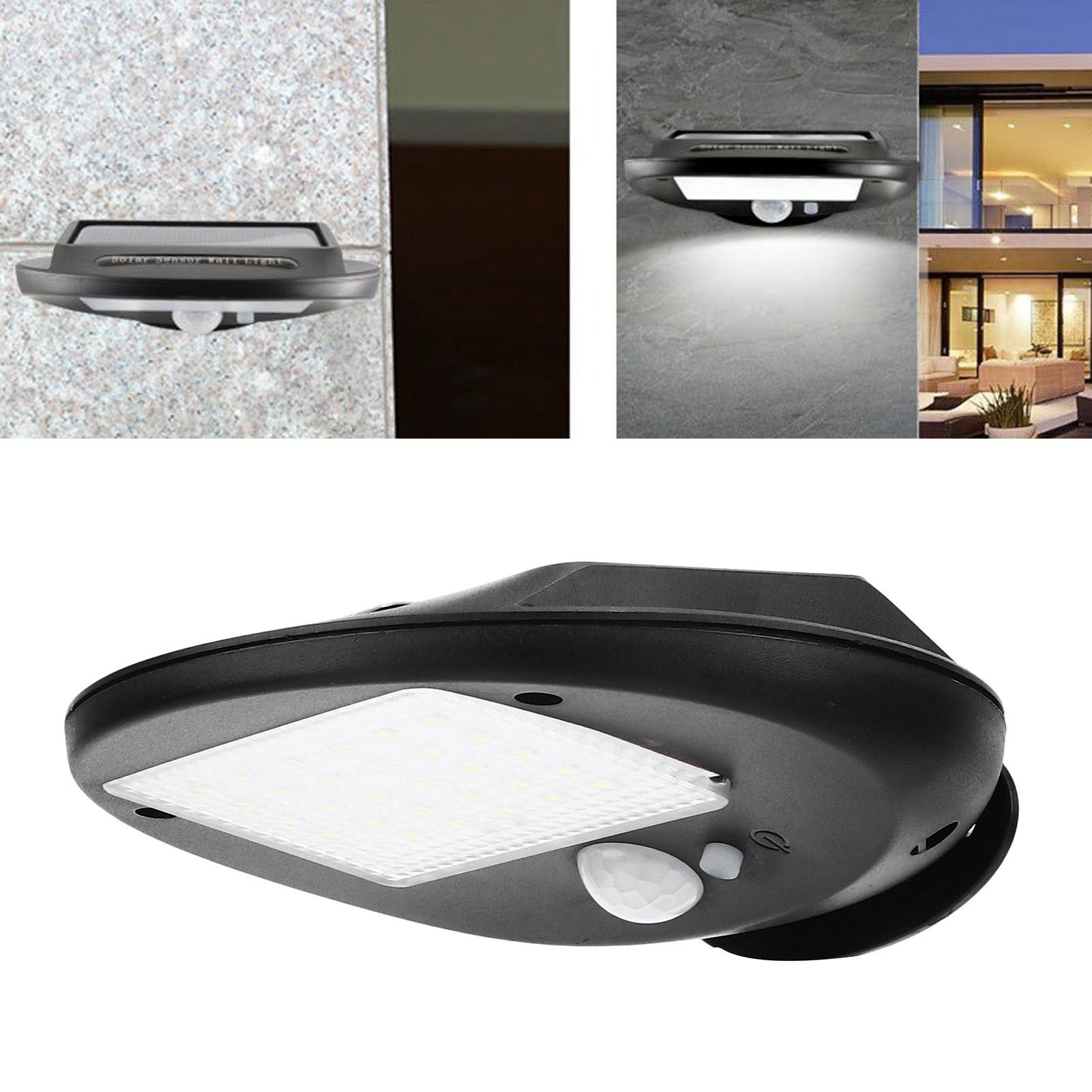 Solar Wall Lamp Sensitive Motion Sensor Weather Resistant Outdoor LED Solar view 12