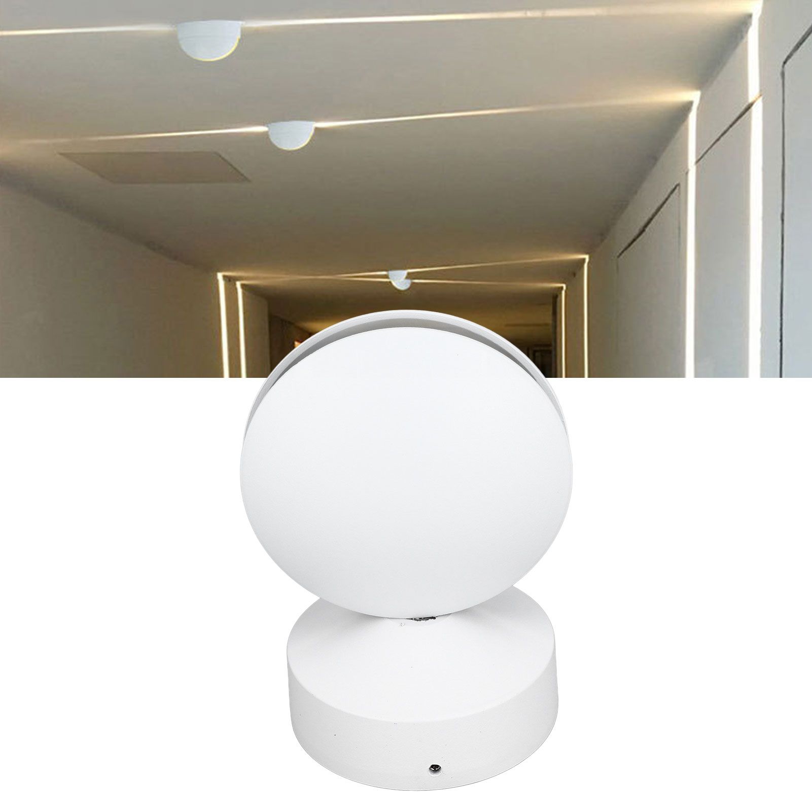 10W LED Wall Lamp Round 360° Glowing Window Sill Lamp for Hallway Aisle view 11