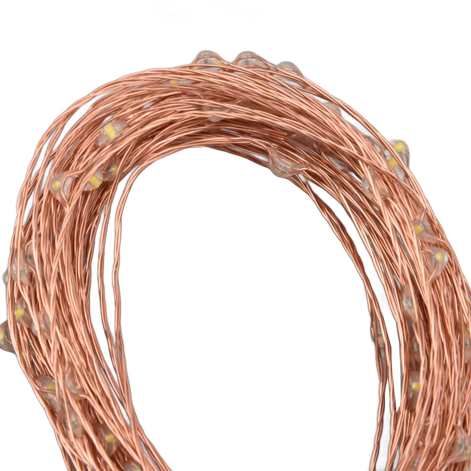 USB Copper Wire String Lights DIY 100 LEDs 10m/32.8ft Energy Saving Safe Warm view 13