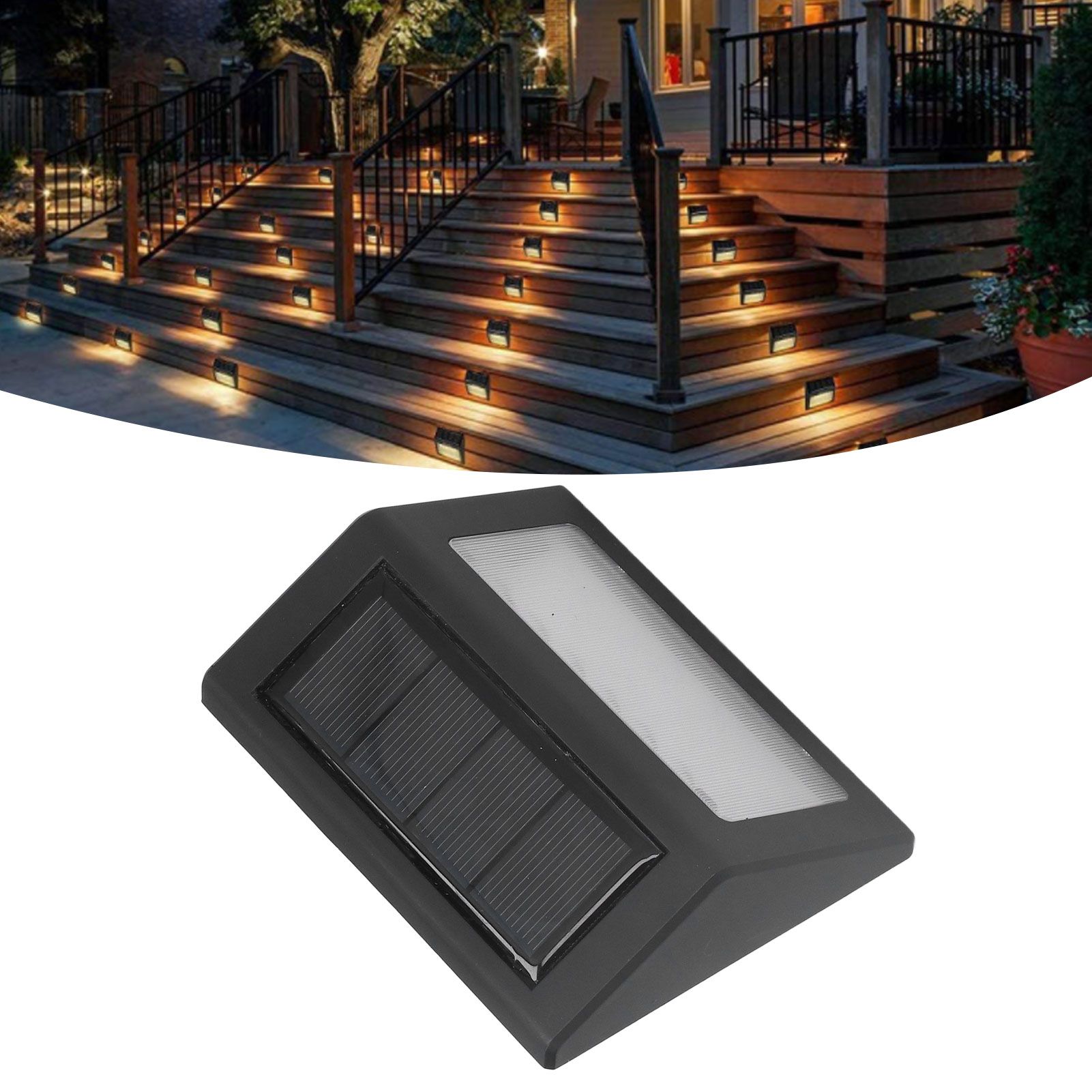 6 LED Solar Wall Lamp 10000H Automatic Function Small Size Solar Corridor view 11