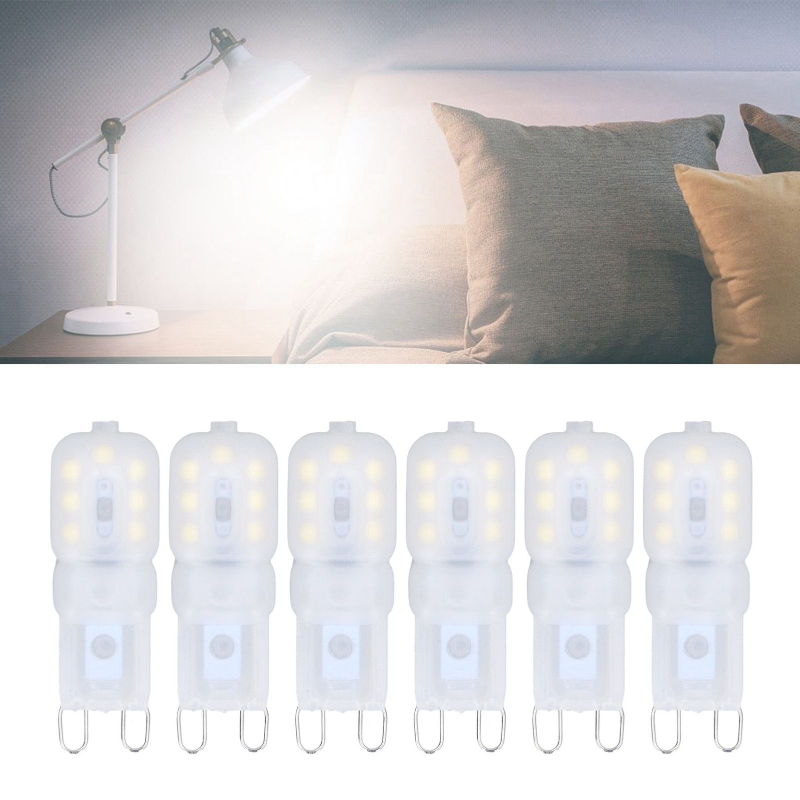 6Pcs G9 LED Light Bulbs Dimmable 3W Energy Saving 360 Degree Light Light Bulb view 12