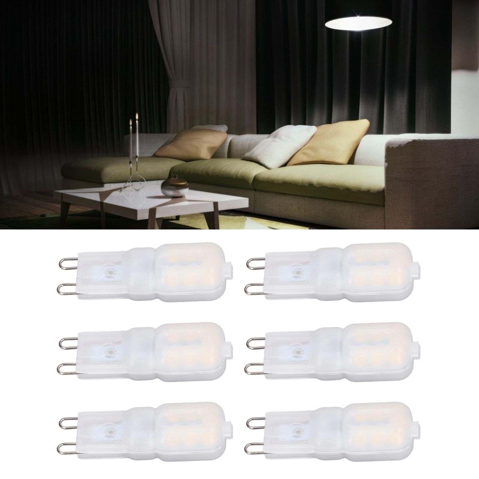 6Pcs G9 LED Light Bulbs Dimmable 3W Energy Saving 360 Degree Light Light Bulb view 11