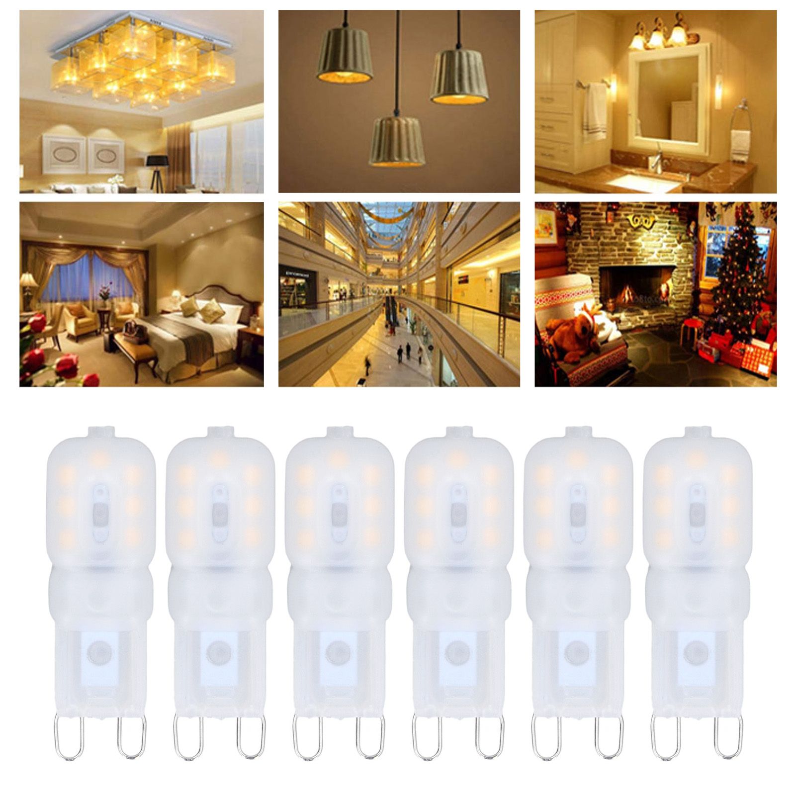 6Pcs G9 LED Light Bulbs Dimmable 3W Energy Saving 360 Degree Light Light Bulb view 11