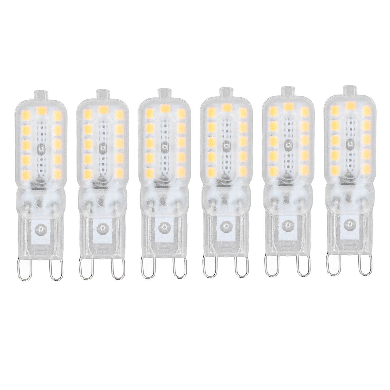 6pcs G9 LED Bulb 5W Transparent Cover 22LED Dimmable G9 Light Bulb for Ceiling