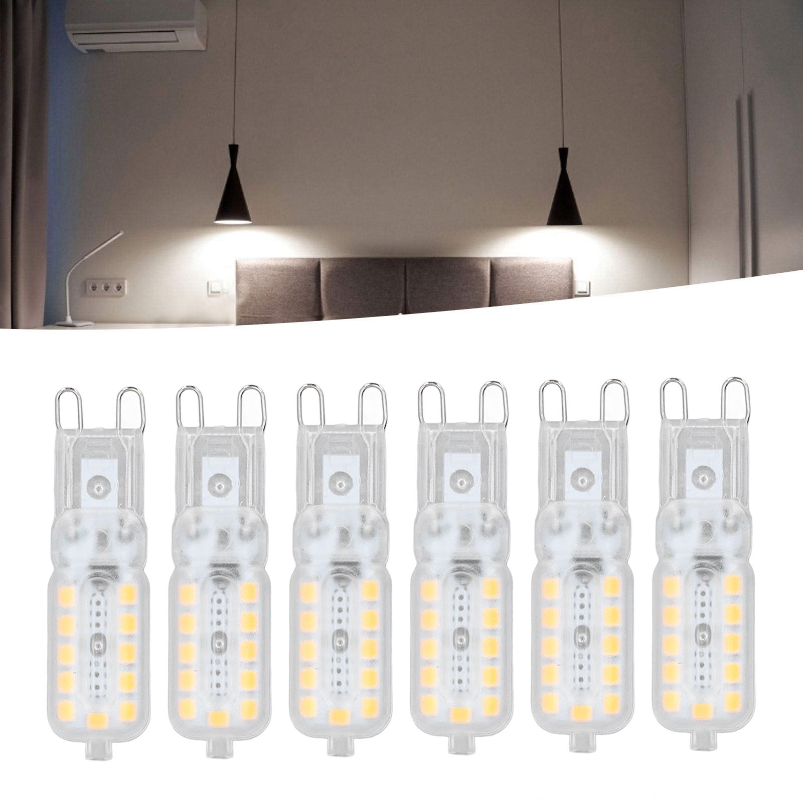 6pcs G9 LED Bulb 5W Transparent Cover 22LED Dimmable G9 Light Bulb for Ceiling view 11