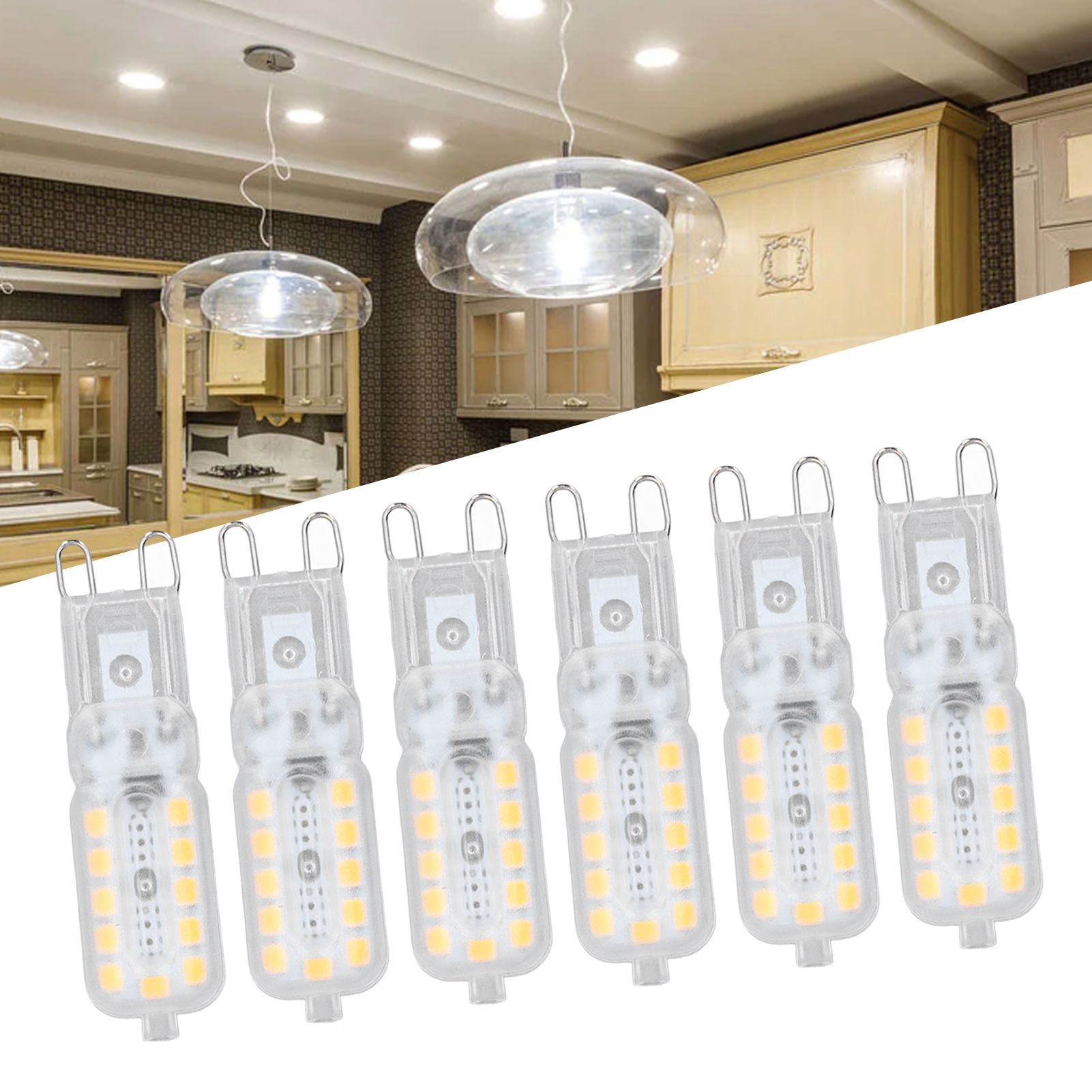 6pcs G9 LED Bulb 5W Transparent Cover 22LED Dimmable G9 Light Bulb for Ceiling view 12