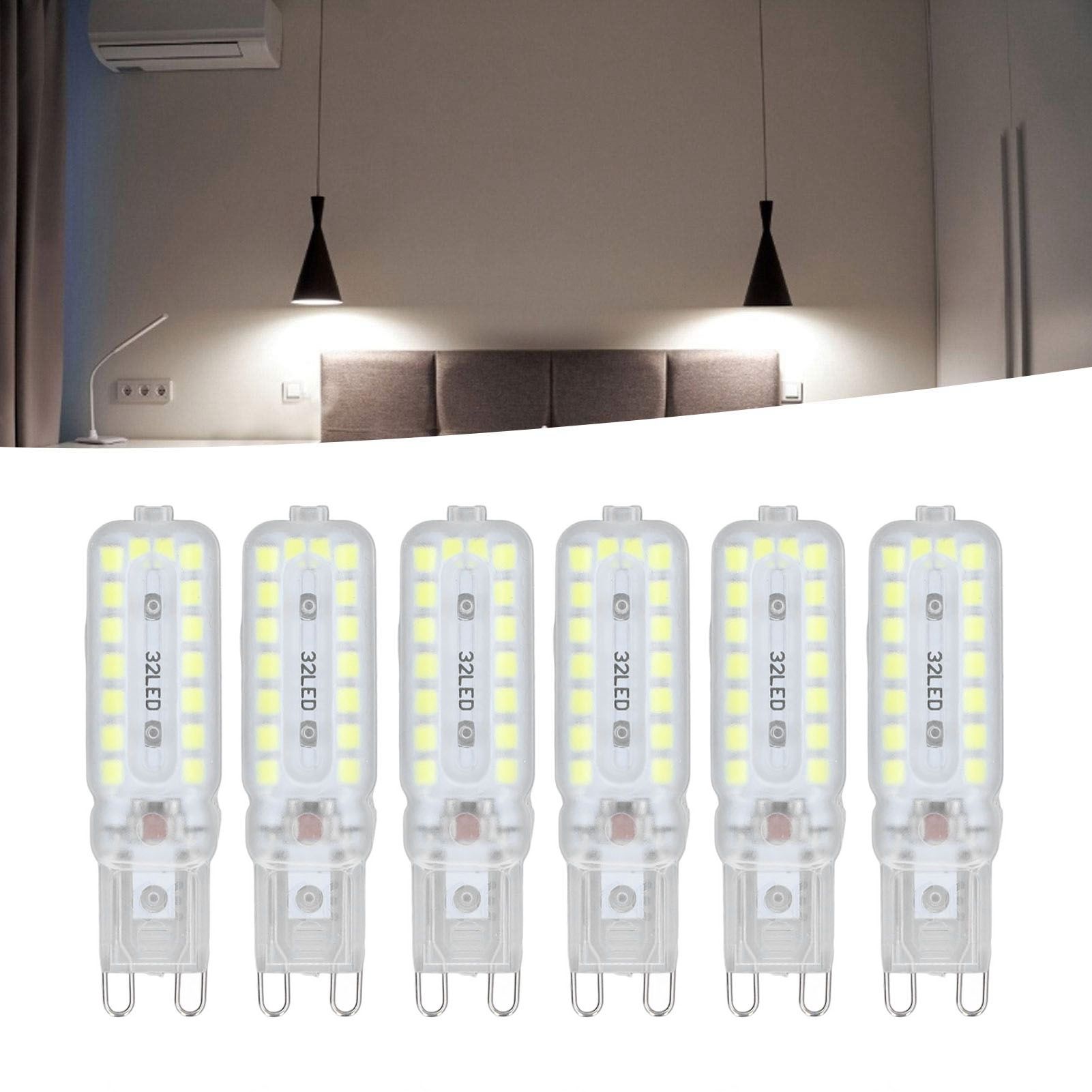 6pcs G9 LED Bulbs 7W Dimmable 360° Illumination Replacement Light Bulb for view 11