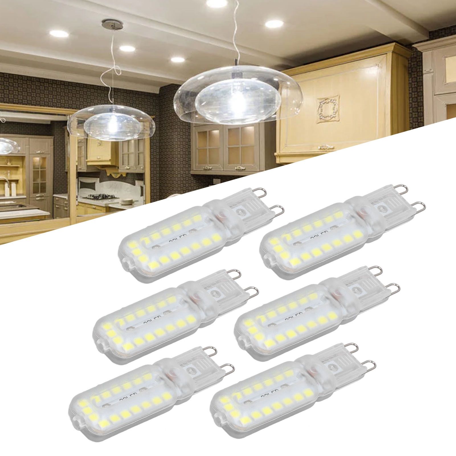 6pcs G9 LED Bulbs 7W Dimmable 360° Illumination Replacement Light Bulb for view 12