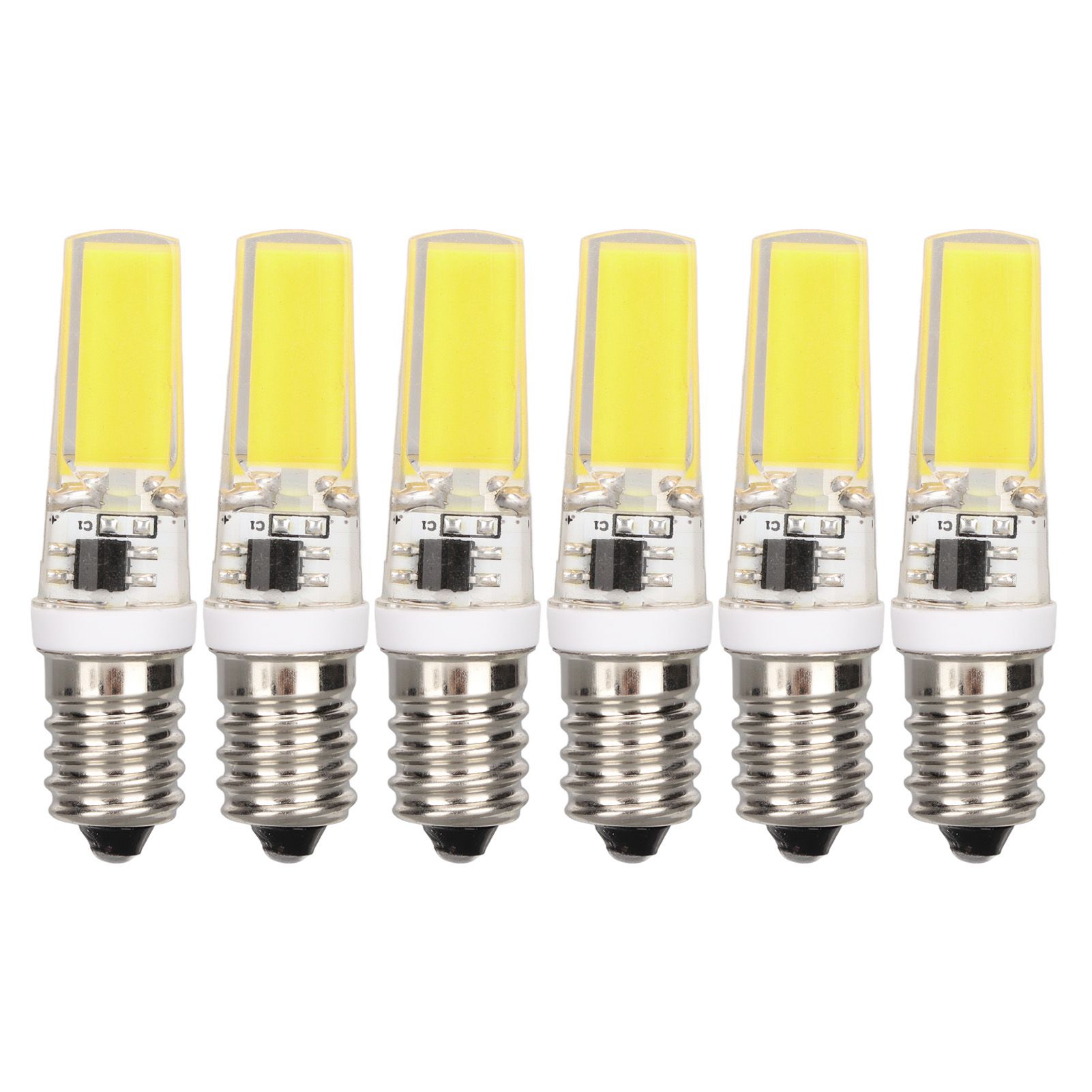 6PCS E14 COB Lamp Bulb Mini 360 Degree Lighting Heat Sinking Silicone Anti