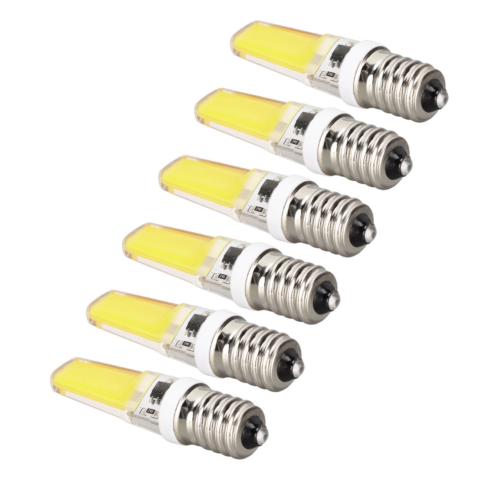 6PCS E14 COB Lamp Bulb Mini 360 Degree Lighting Heat Sinking Silicone Anti view 3